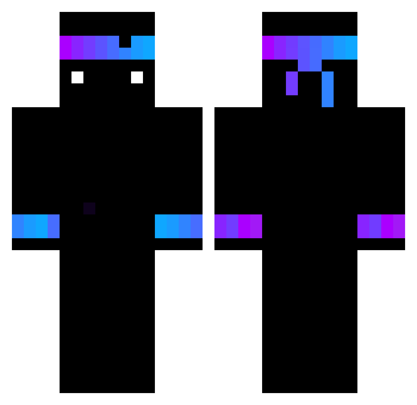 Traumerrr Minecraft skin, front and back view