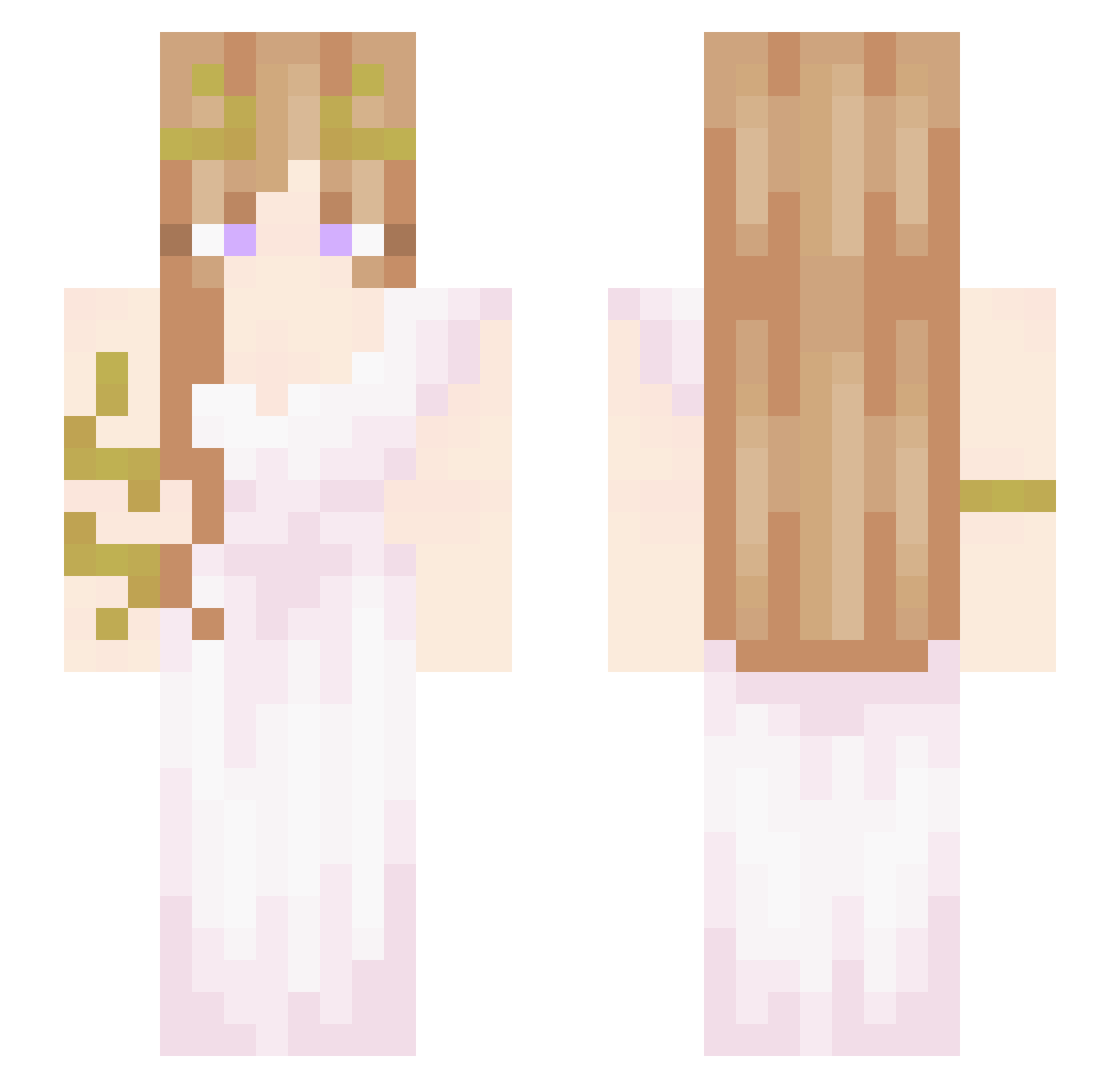 privstess Minecraft skin, front and back view