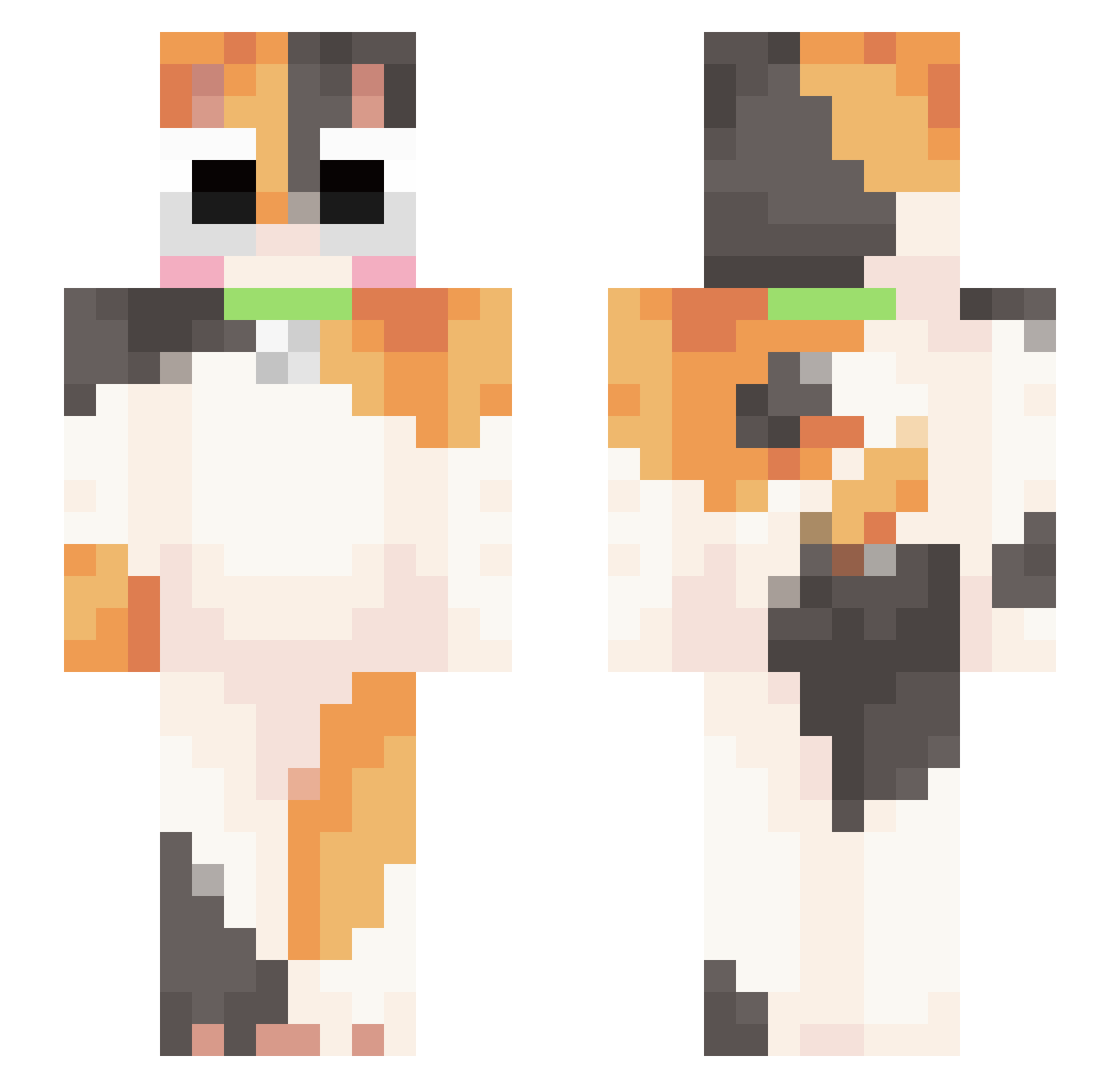 hamoonie Minecraft skin, front and back view