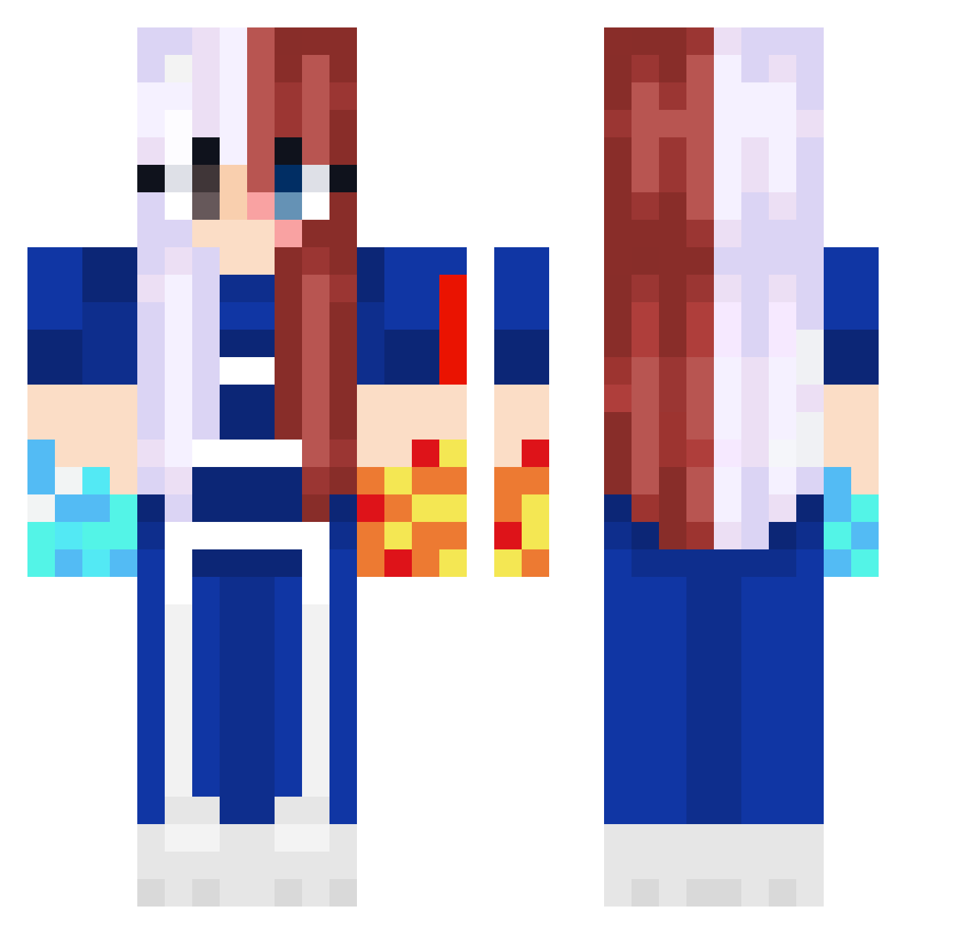 Wednesday92 Minecraft skin, front and back view