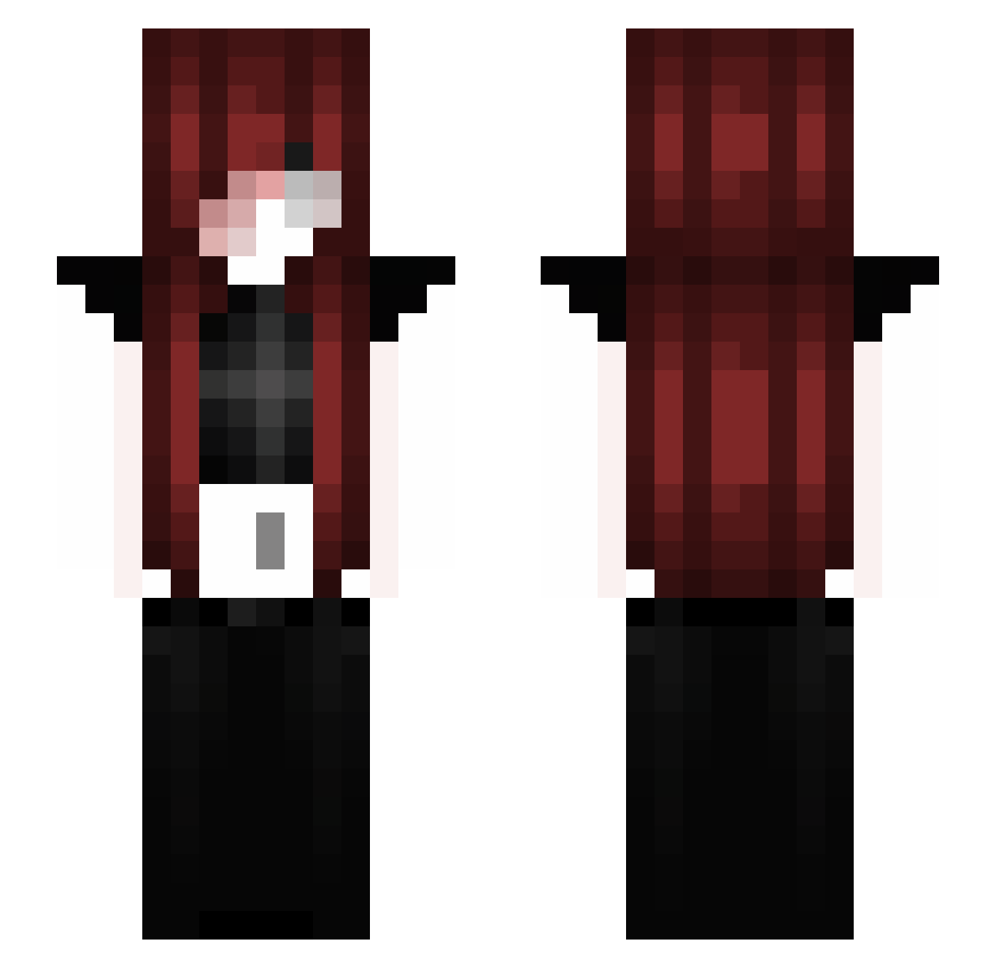 Destrozados Minecraft skin, front and back view
