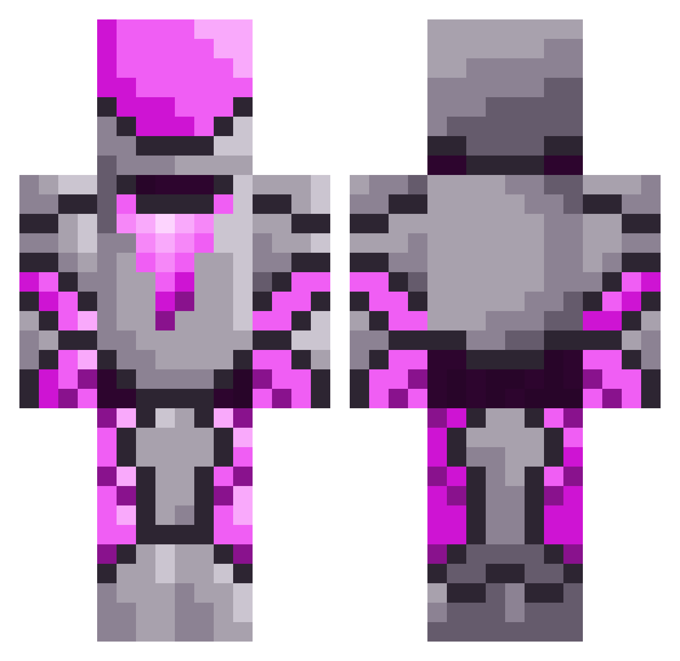 Level5GyattRizz Minecraft skin, front and back view