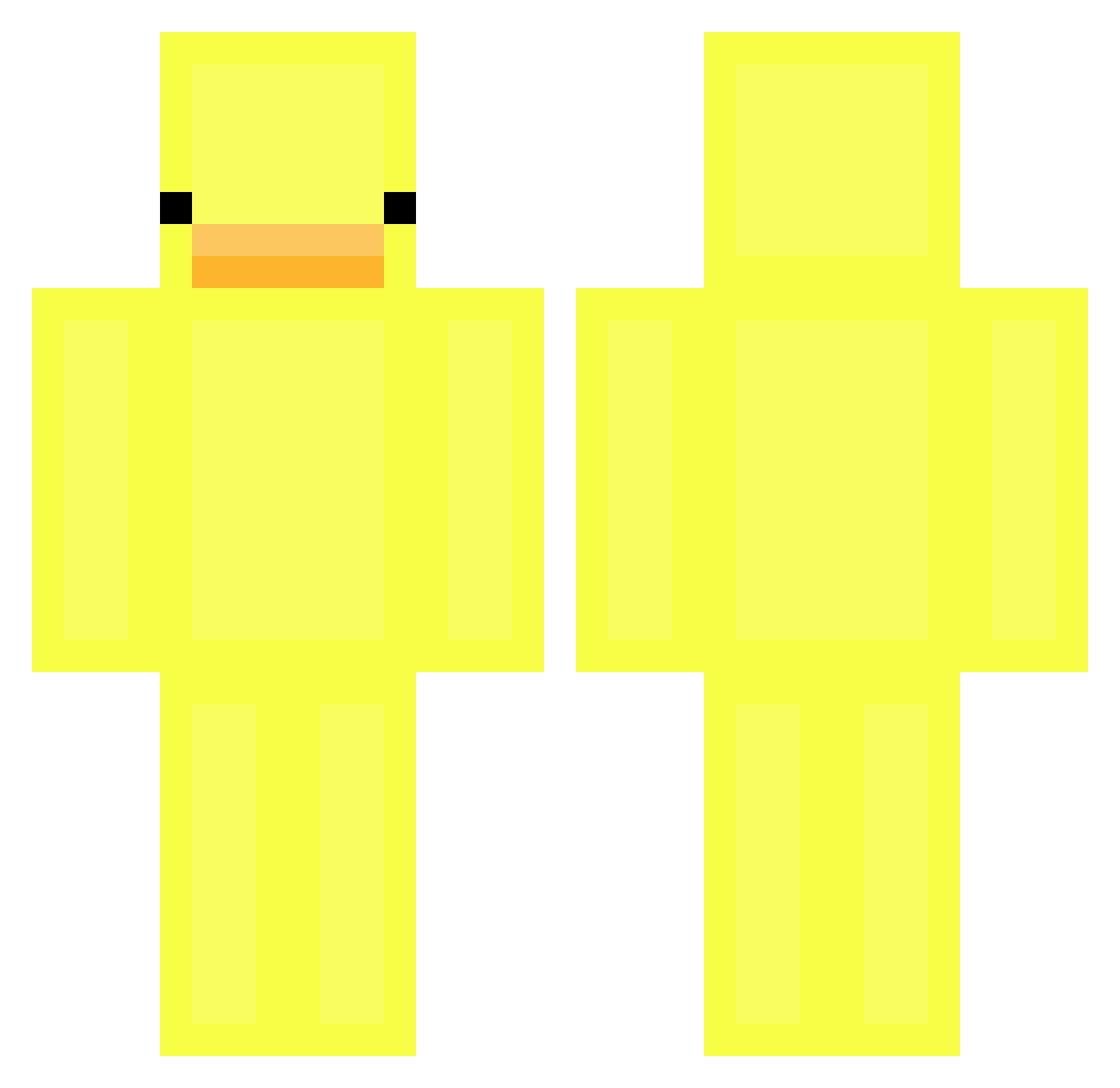 Sllippery Minecraft skin, front and back view