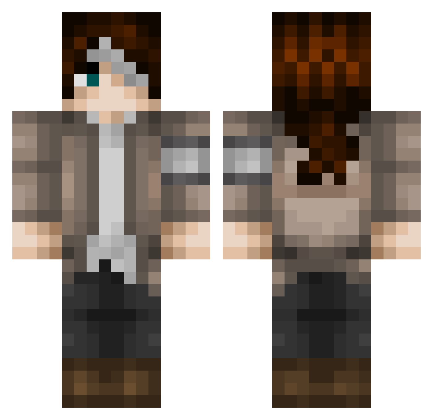 PhantomToaster5 Minecraft skin, front and back view