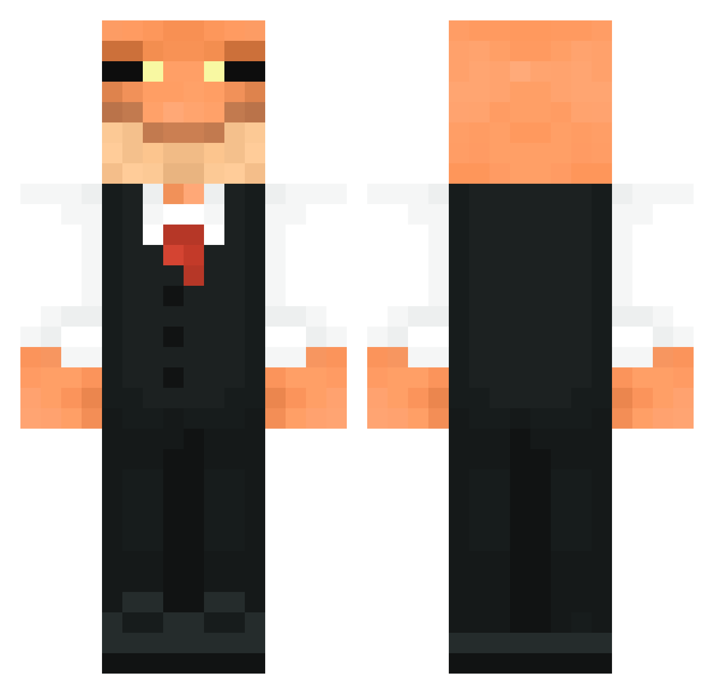 lama3310 Minecraft skin, front and back view