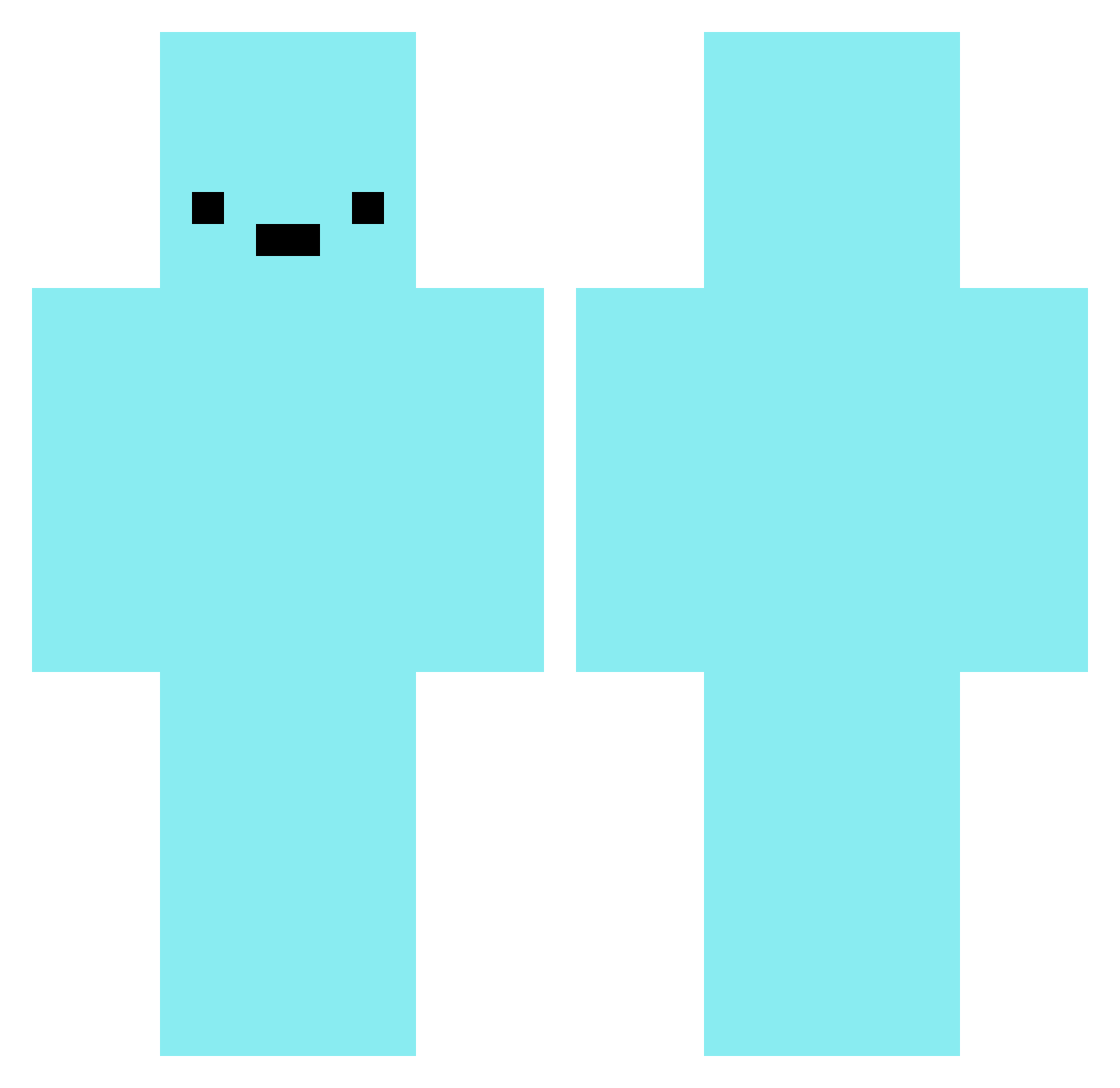 SK8Iscool Minecraft skin, front and back view
