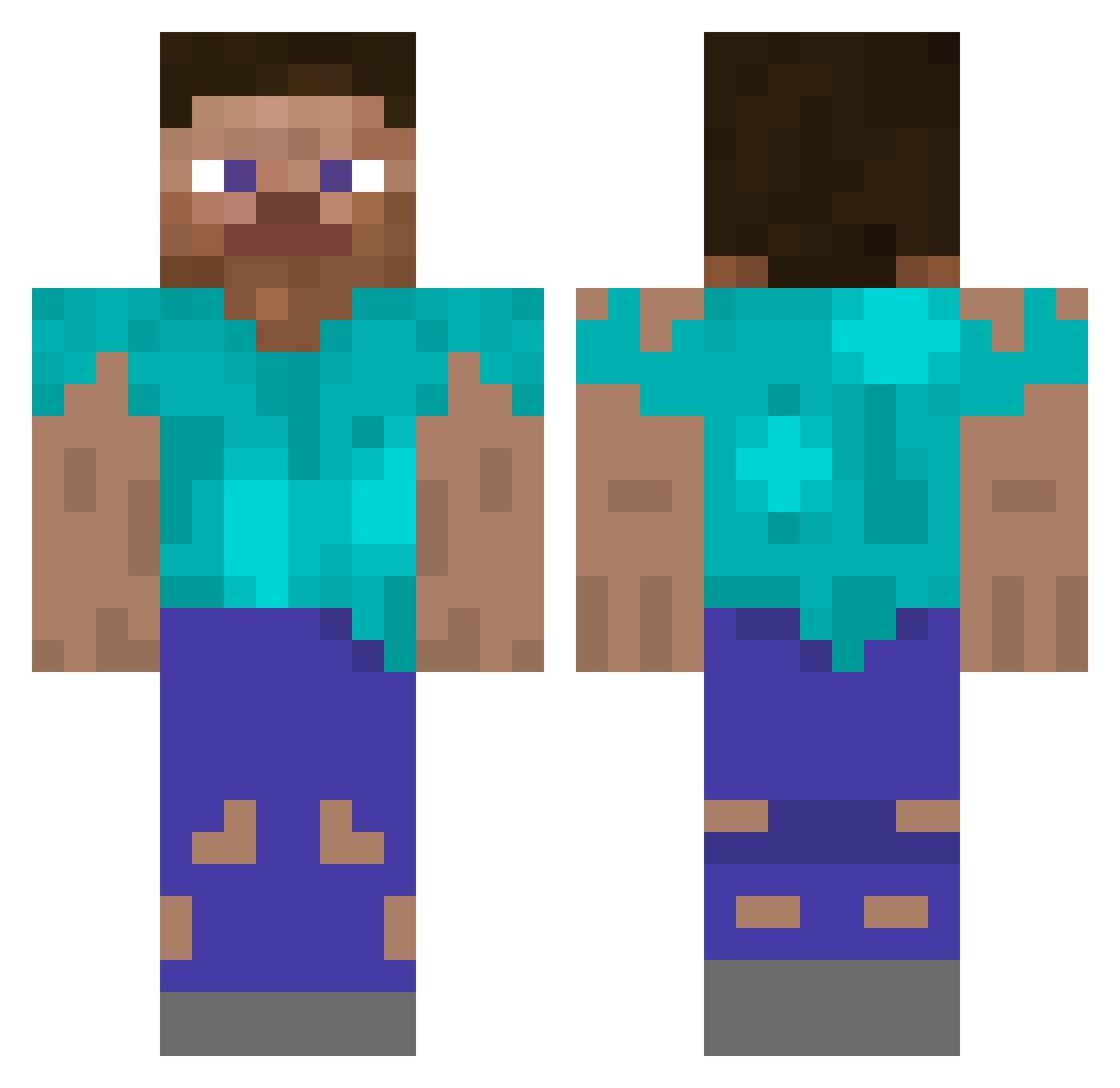Orcun2014 Minecraft skin, front and back view