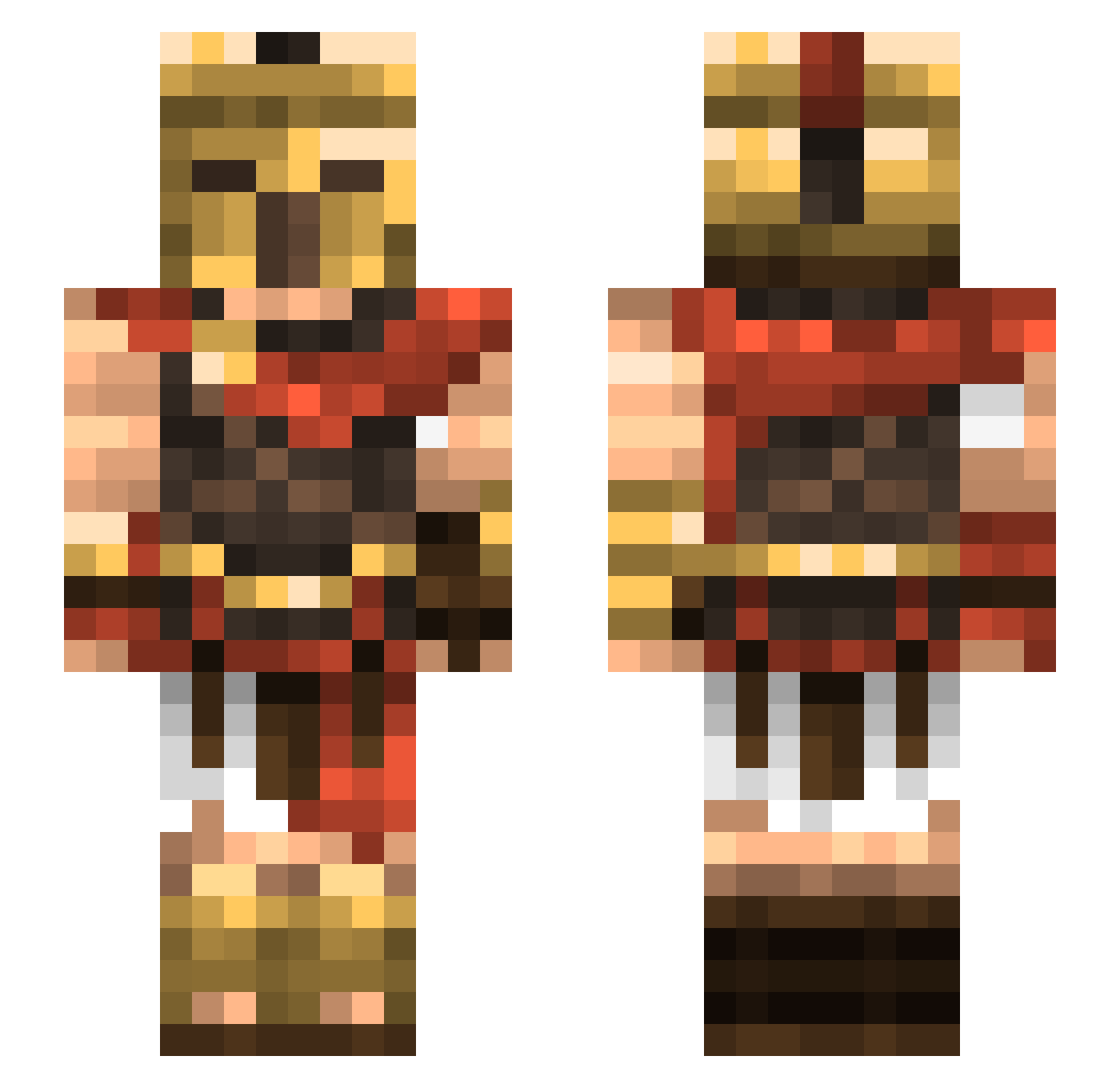 tepiasseuncolpo Minecraft skin, front and back view