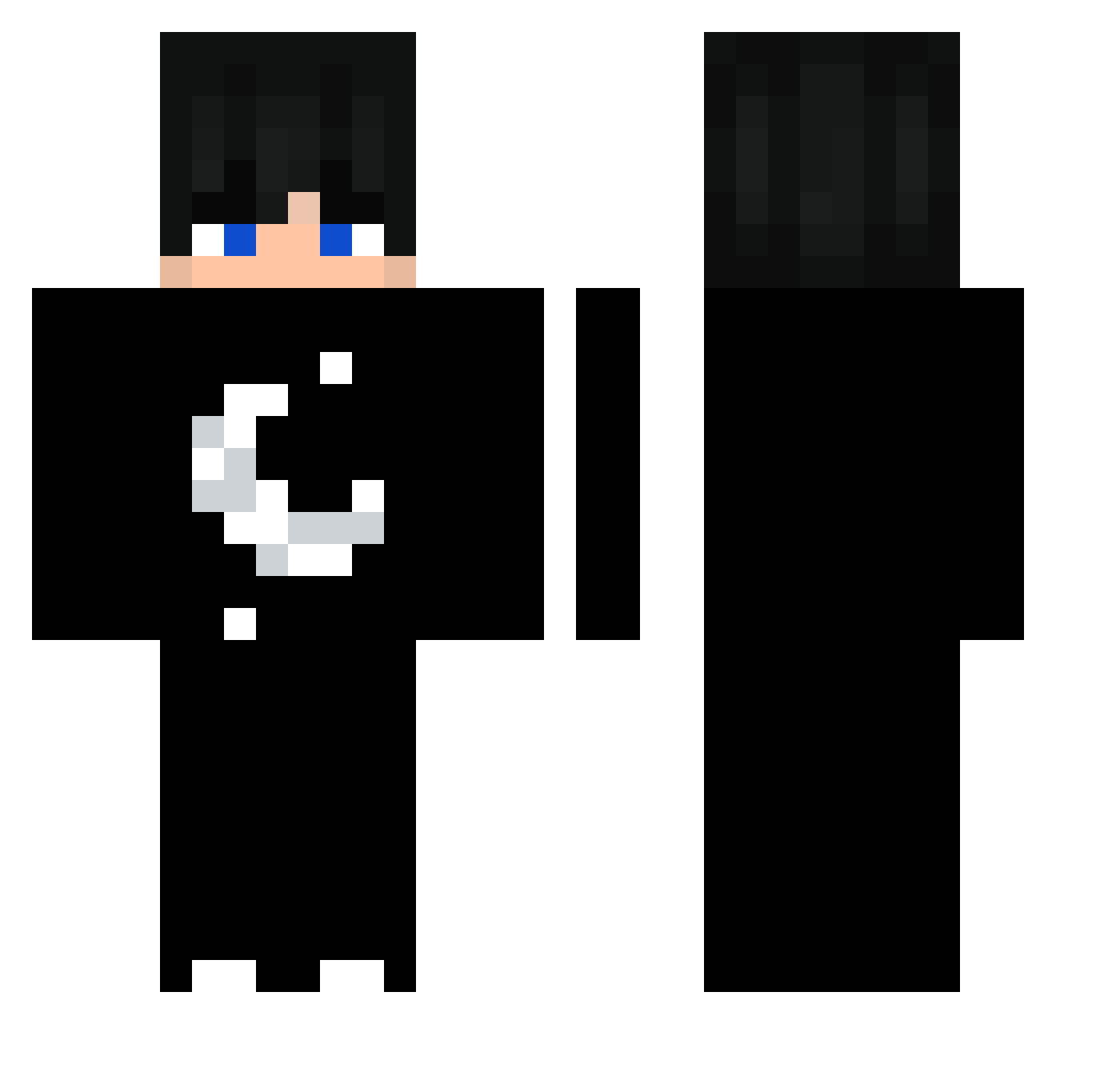 CleverAndSmart Minecraft skin, front and back view