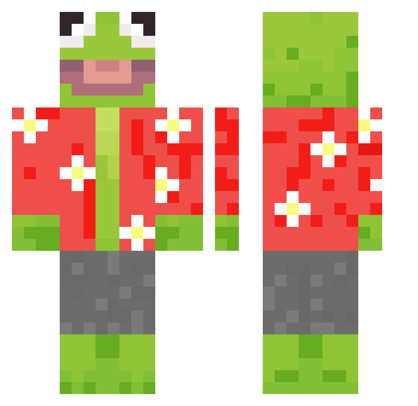UnlegiiitProof Minecraft skin, front and back view