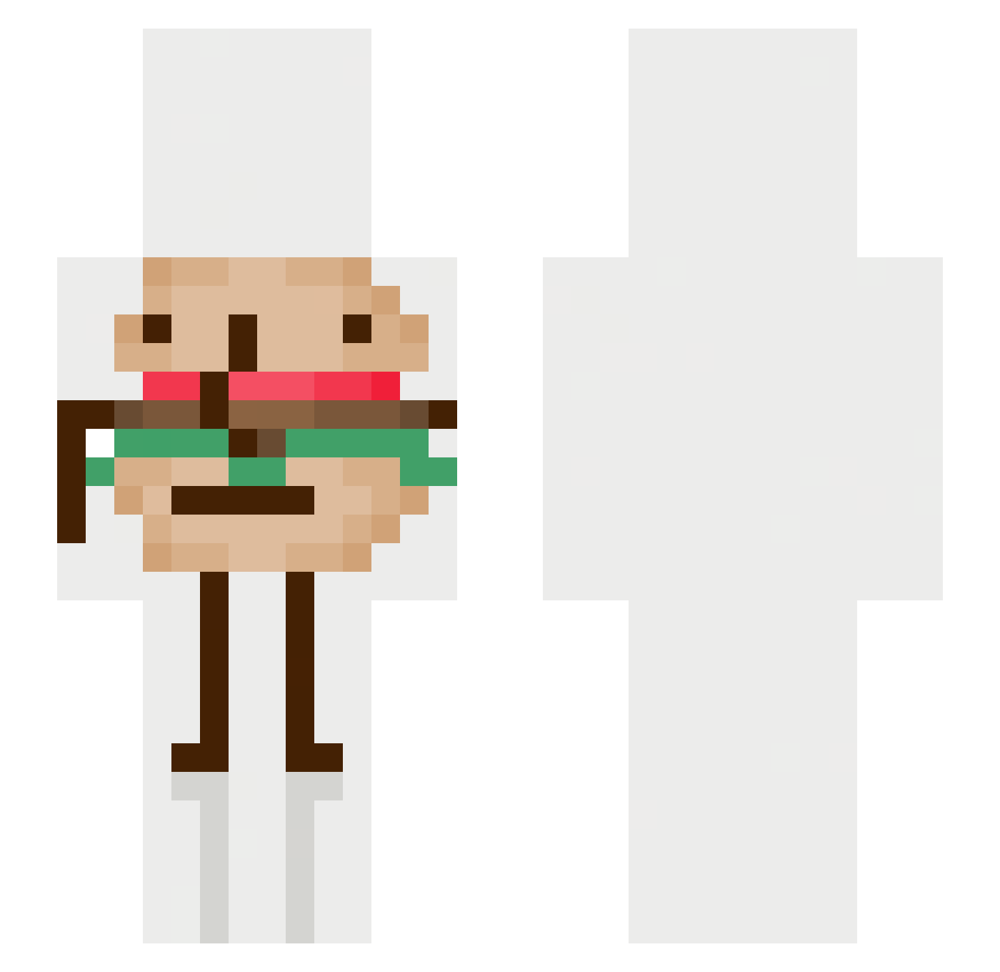 NeeVuss Minecraft skin, front and back view