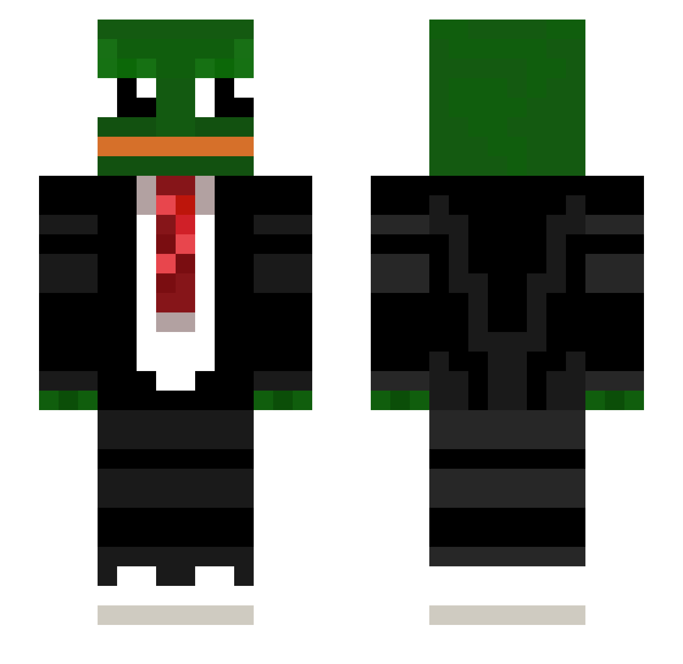 Stoeckle Minecraft skin, front and back view