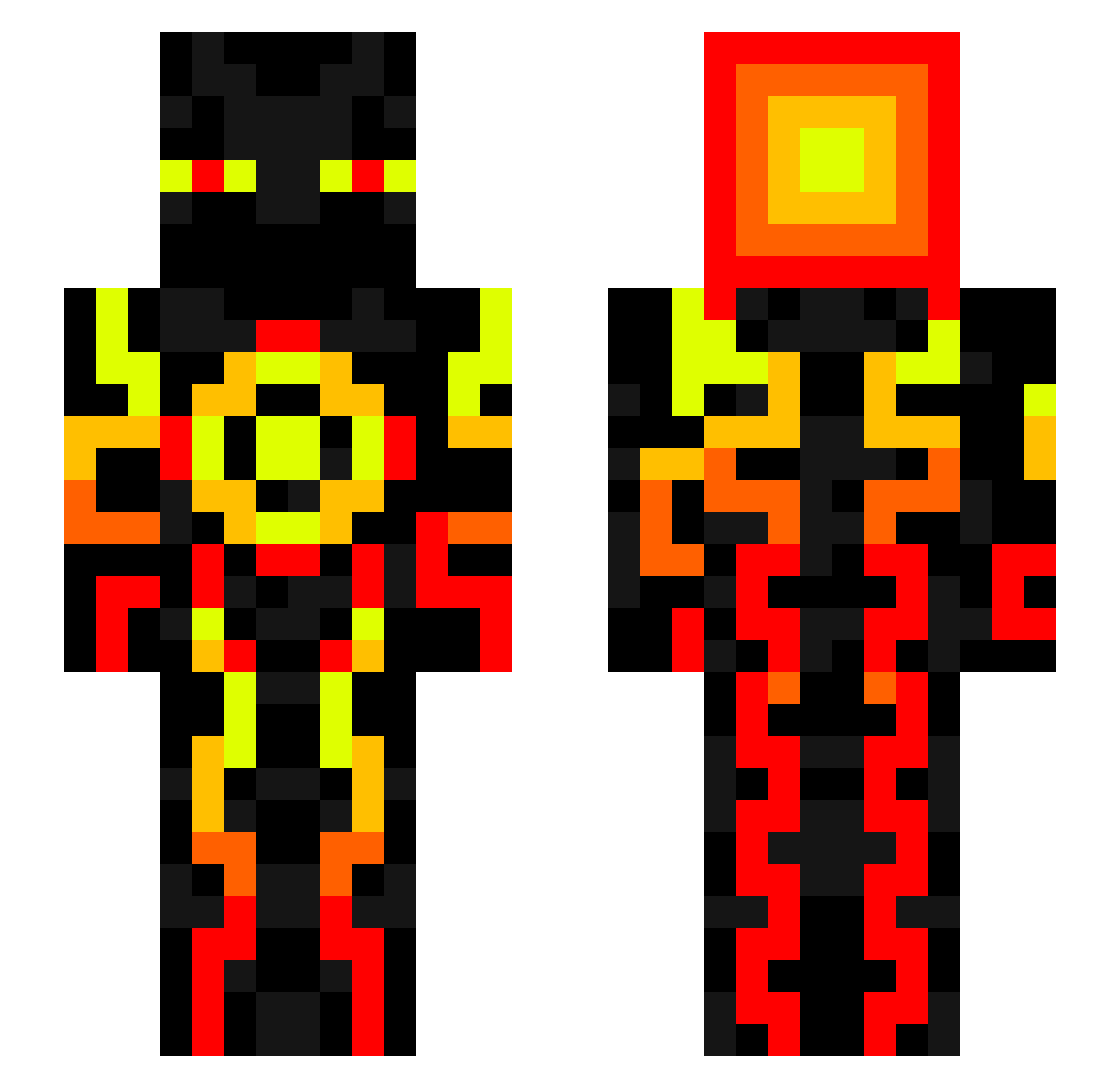 Loom_Racer679 Minecraft skin, front and back view