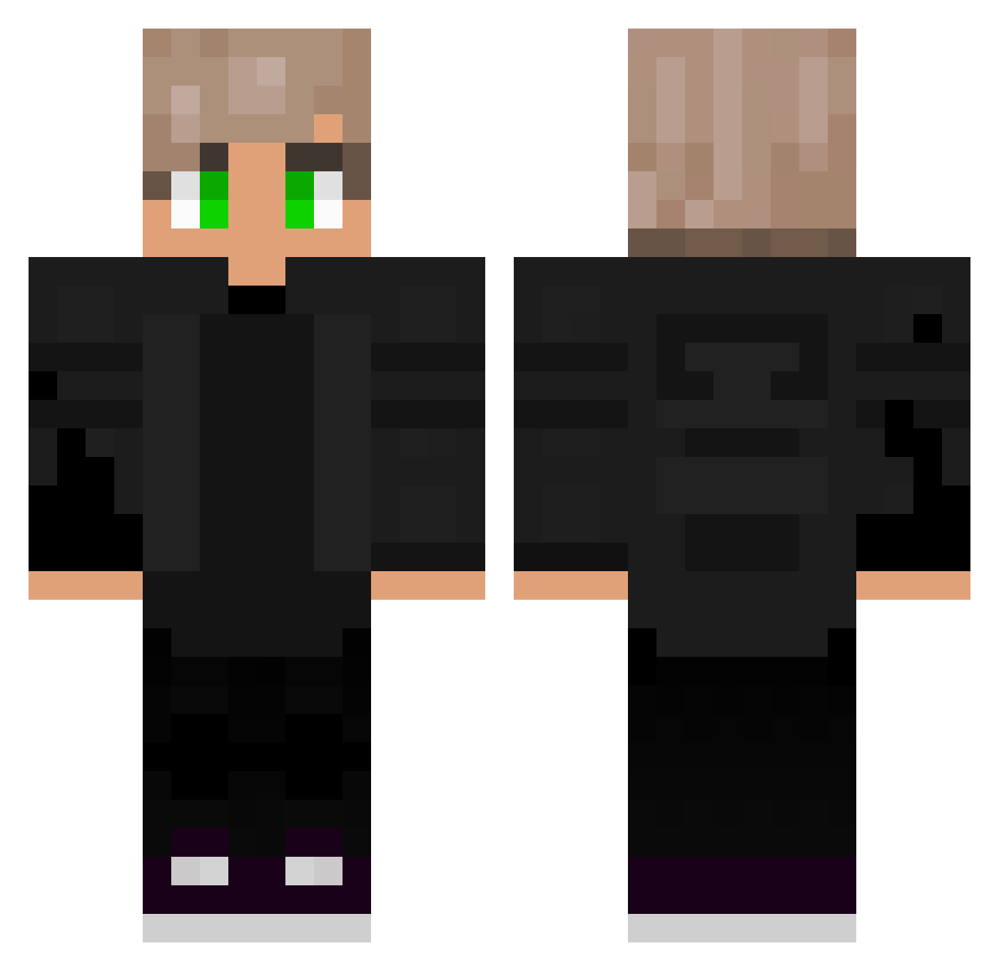 Sylvony Minecraft skin, front and back view