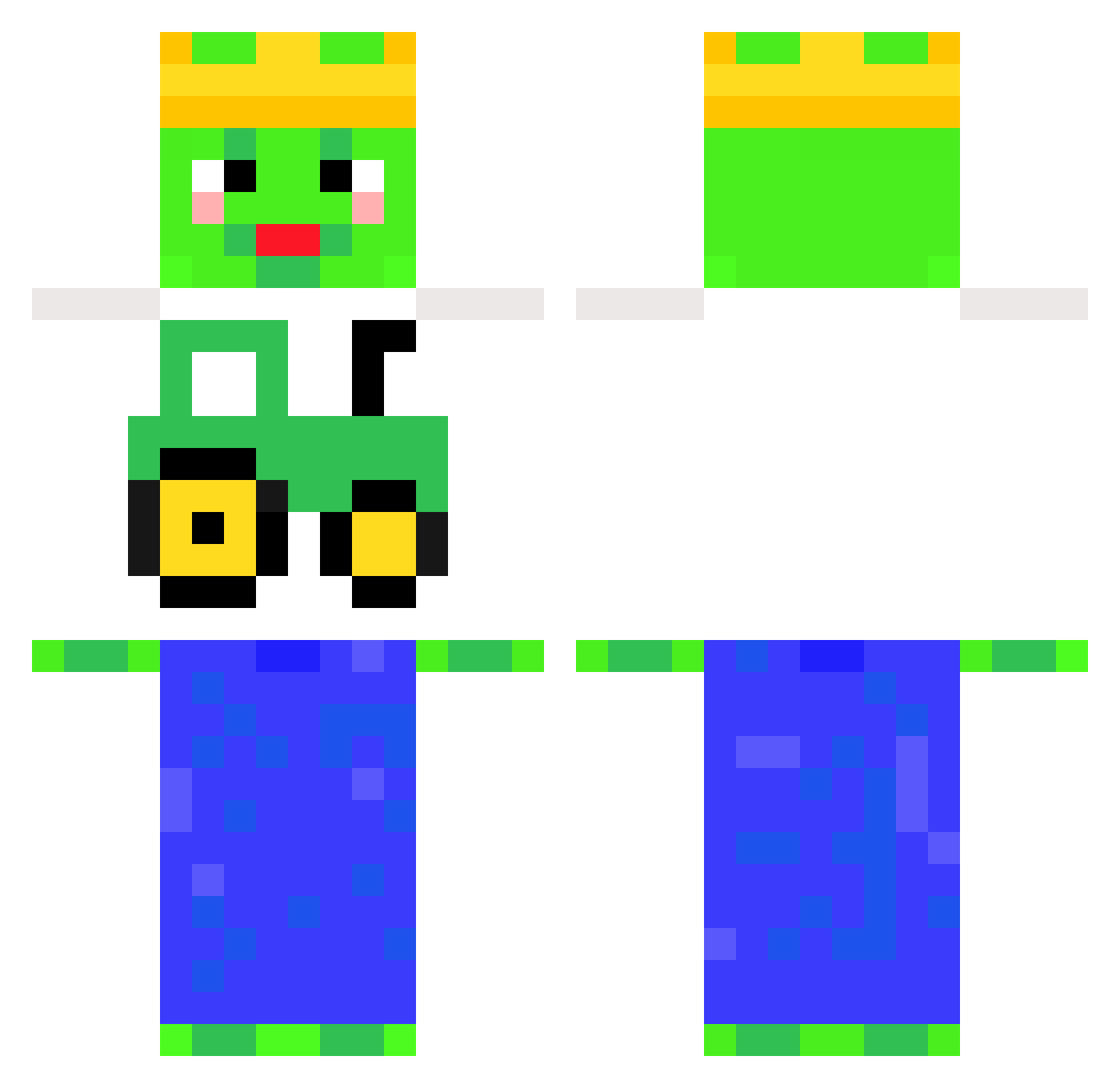 uud09 Minecraft skin, front and back view