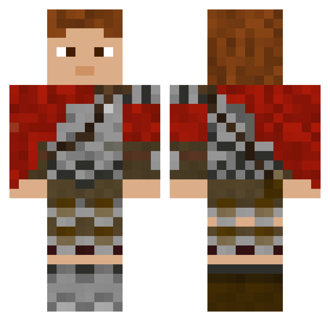 TheRealImperial Minecraft skin, front and back view