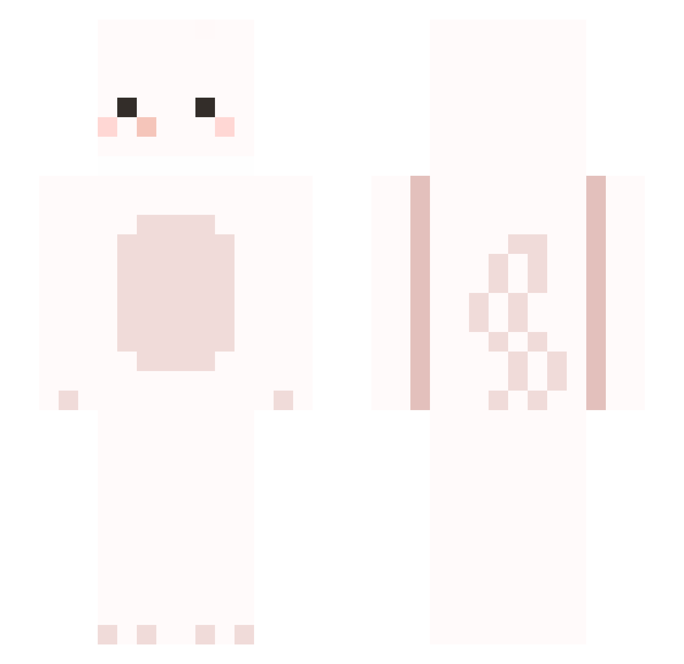 ShrimpCatOwo Minecraft skin, front and back view
