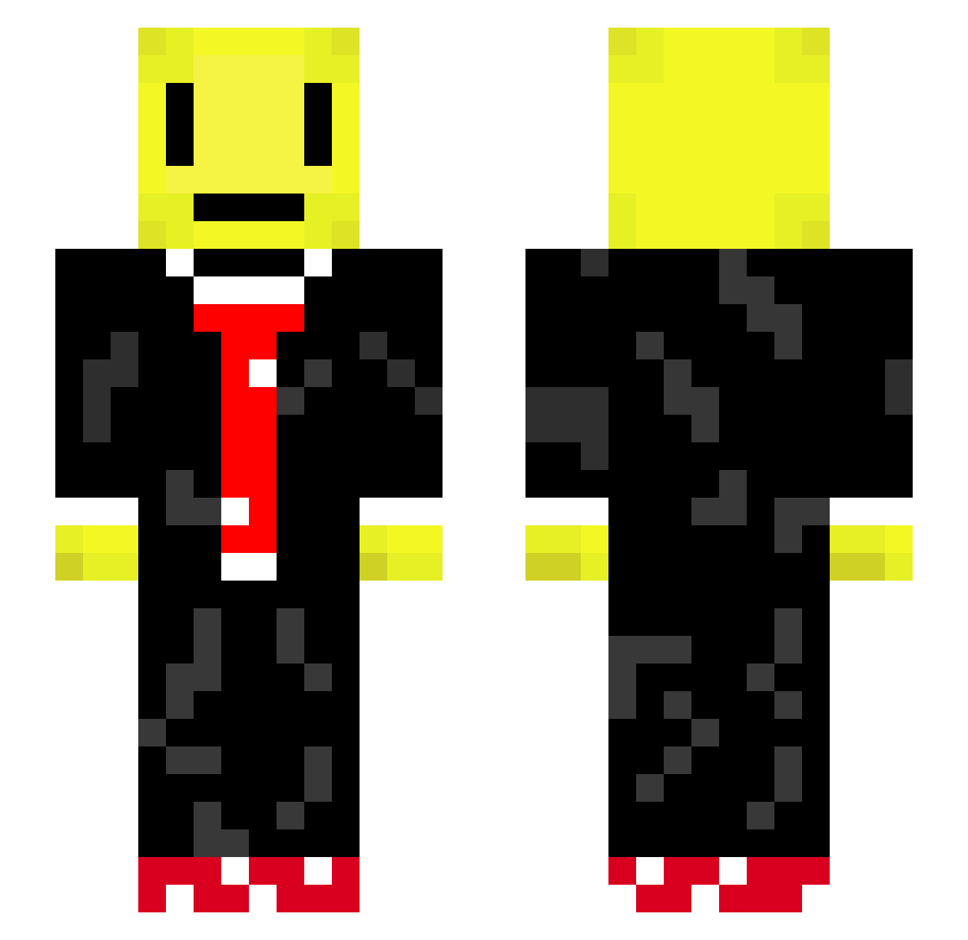 Goobl1n Minecraft skin, front and back view