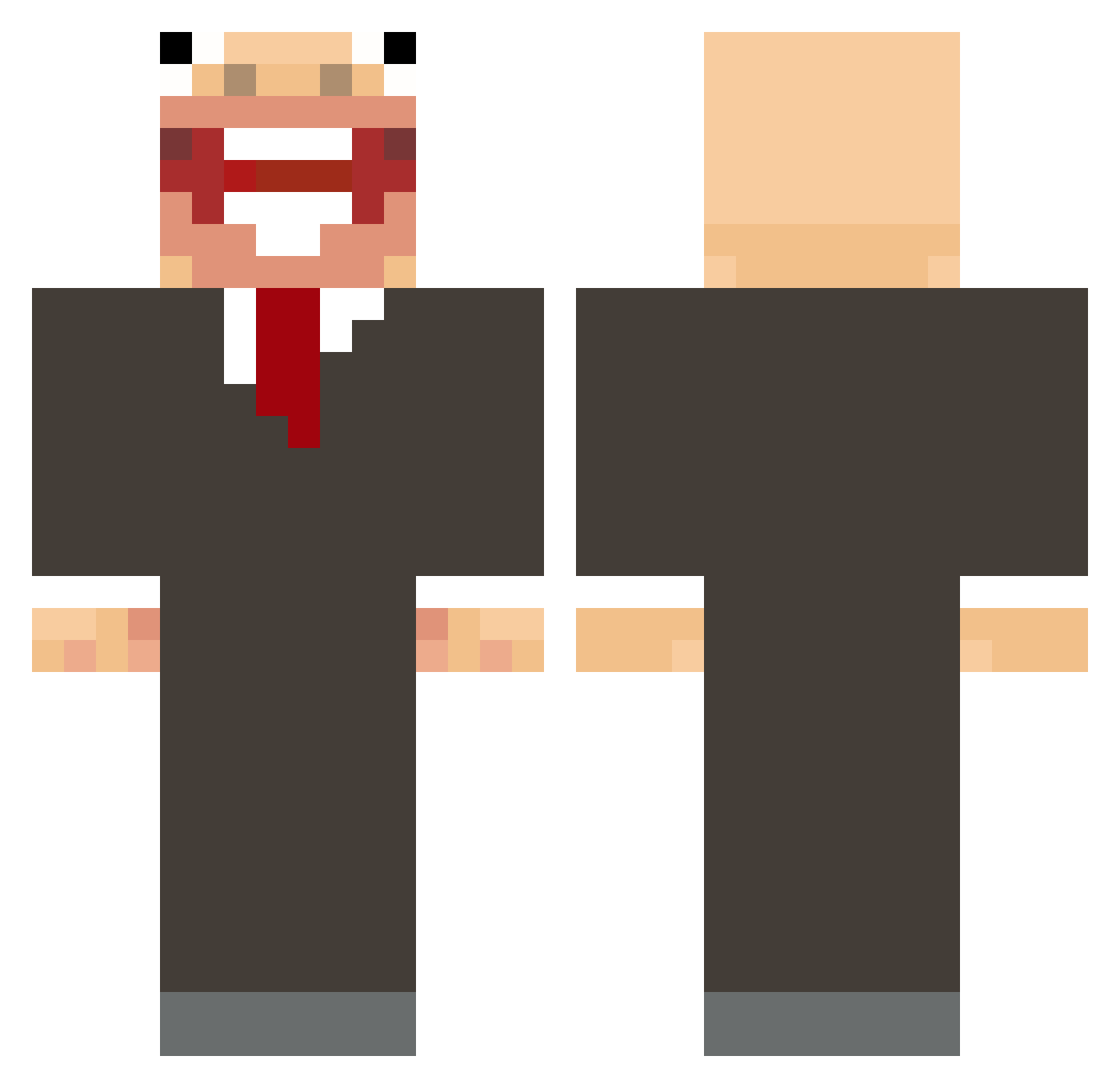 Magic_08 Minecraft skin, front and back view
