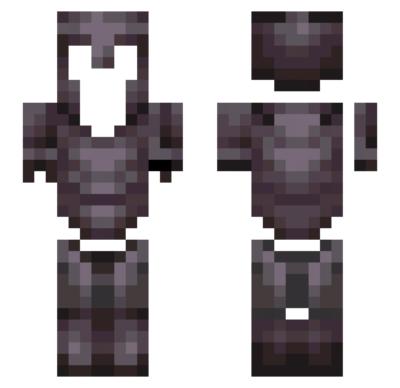 VONFLIT Minecraft skin, front and back view