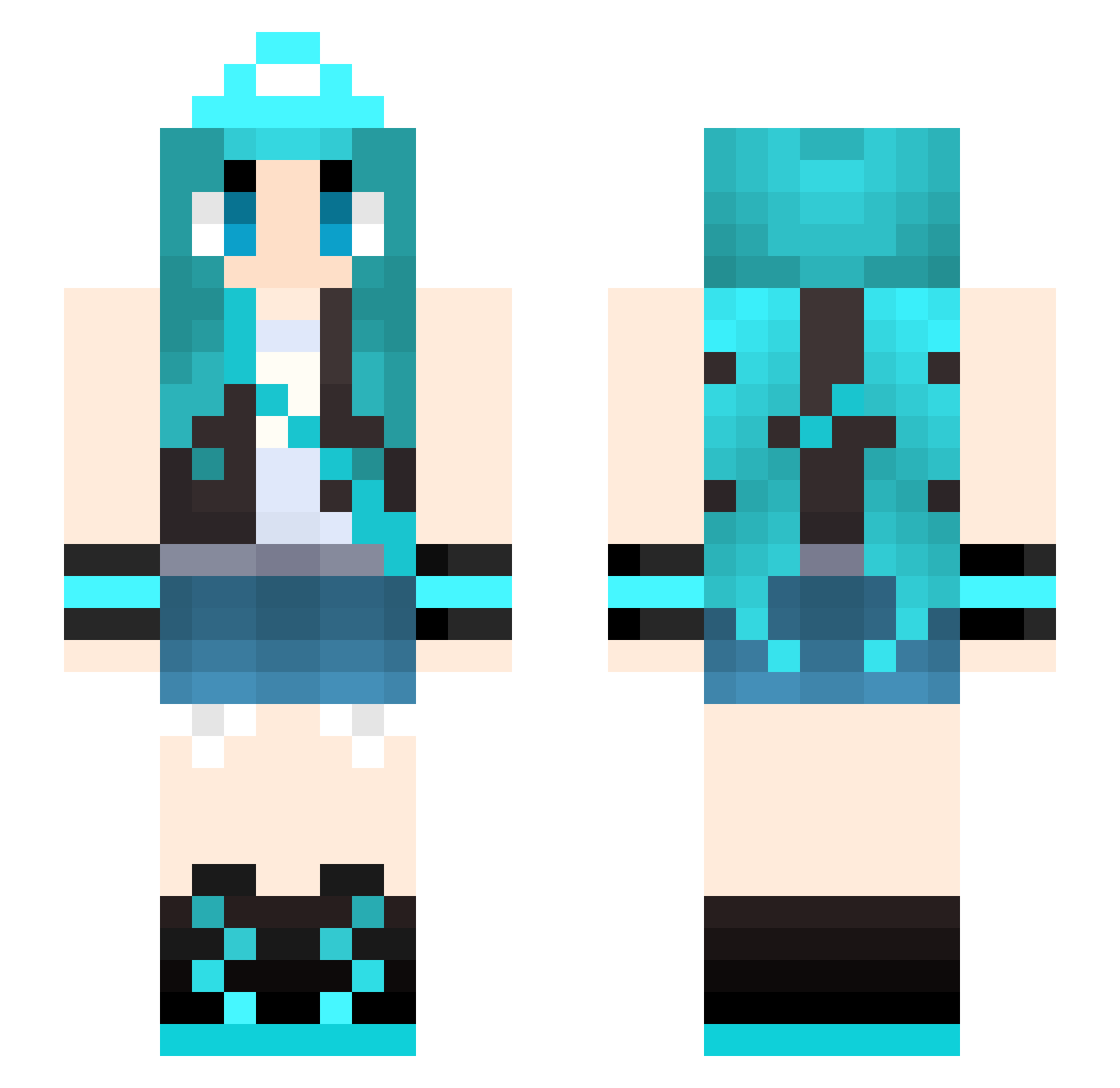 Nasalization Minecraft skin, front and back view