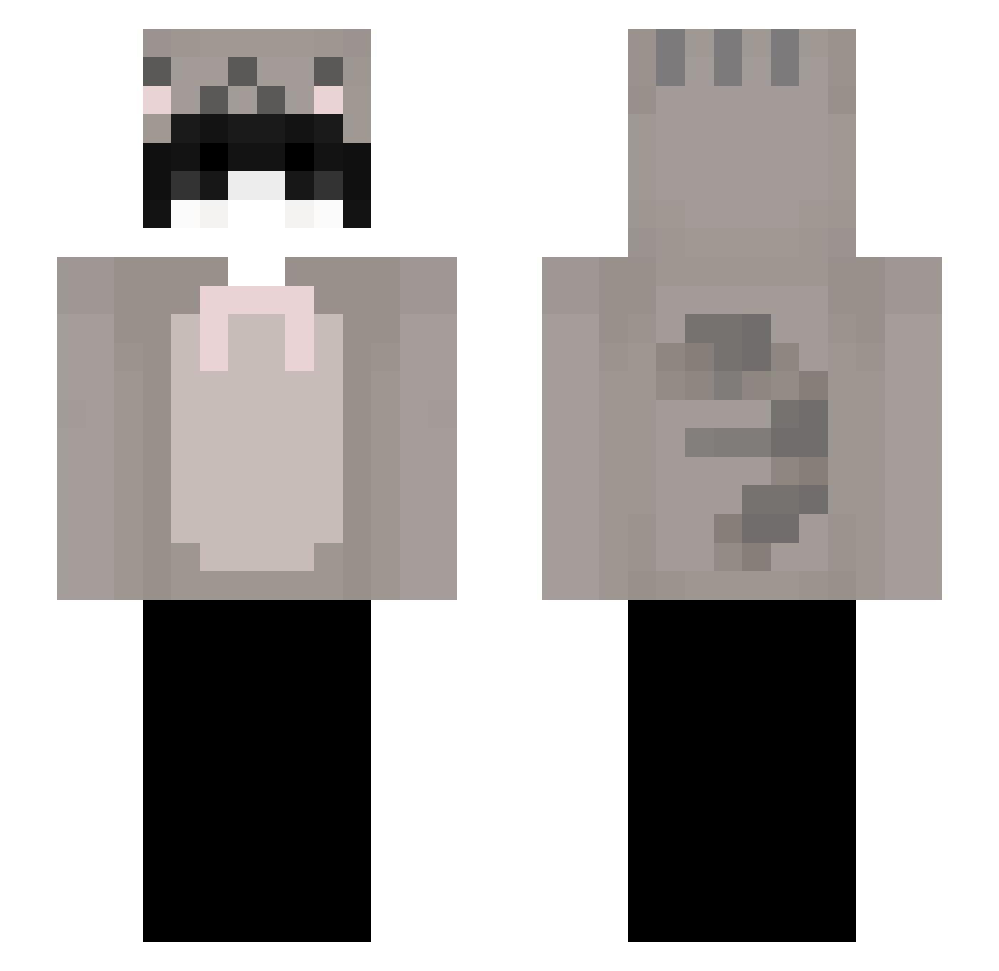 molmolkkn Minecraft skin, front and back view