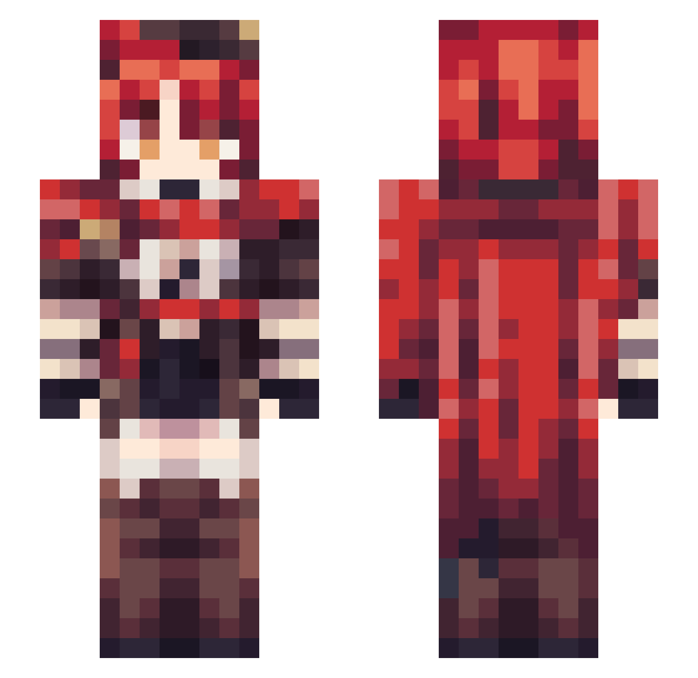asdwad Minecraft skin, front and back view