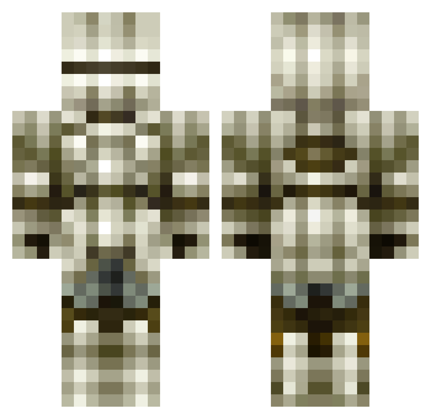 Zerk9523 Minecraft skin, front and back view