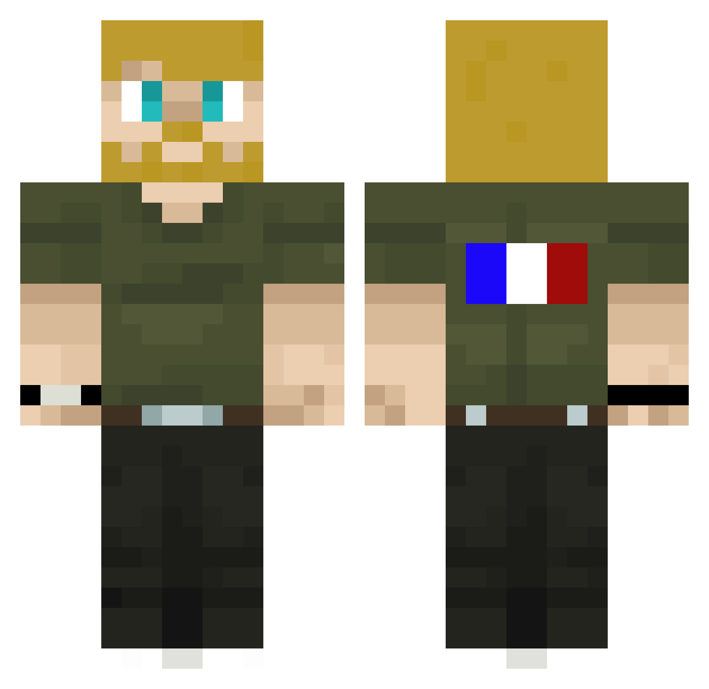 LE_LOUP_ Minecraft skin, front and back view
