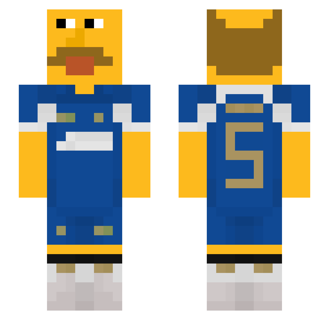 bullen365 Minecraft skin, front and back view