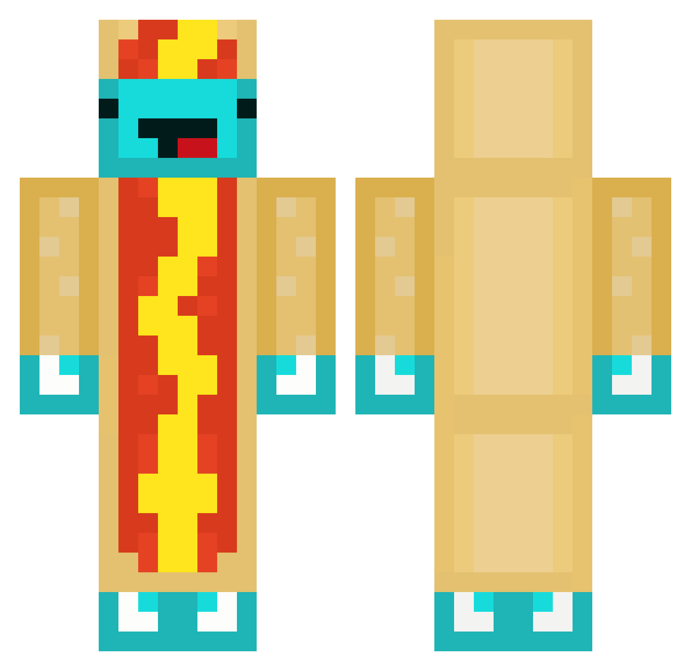 iam_cursedMC Minecraft skin, front and back view