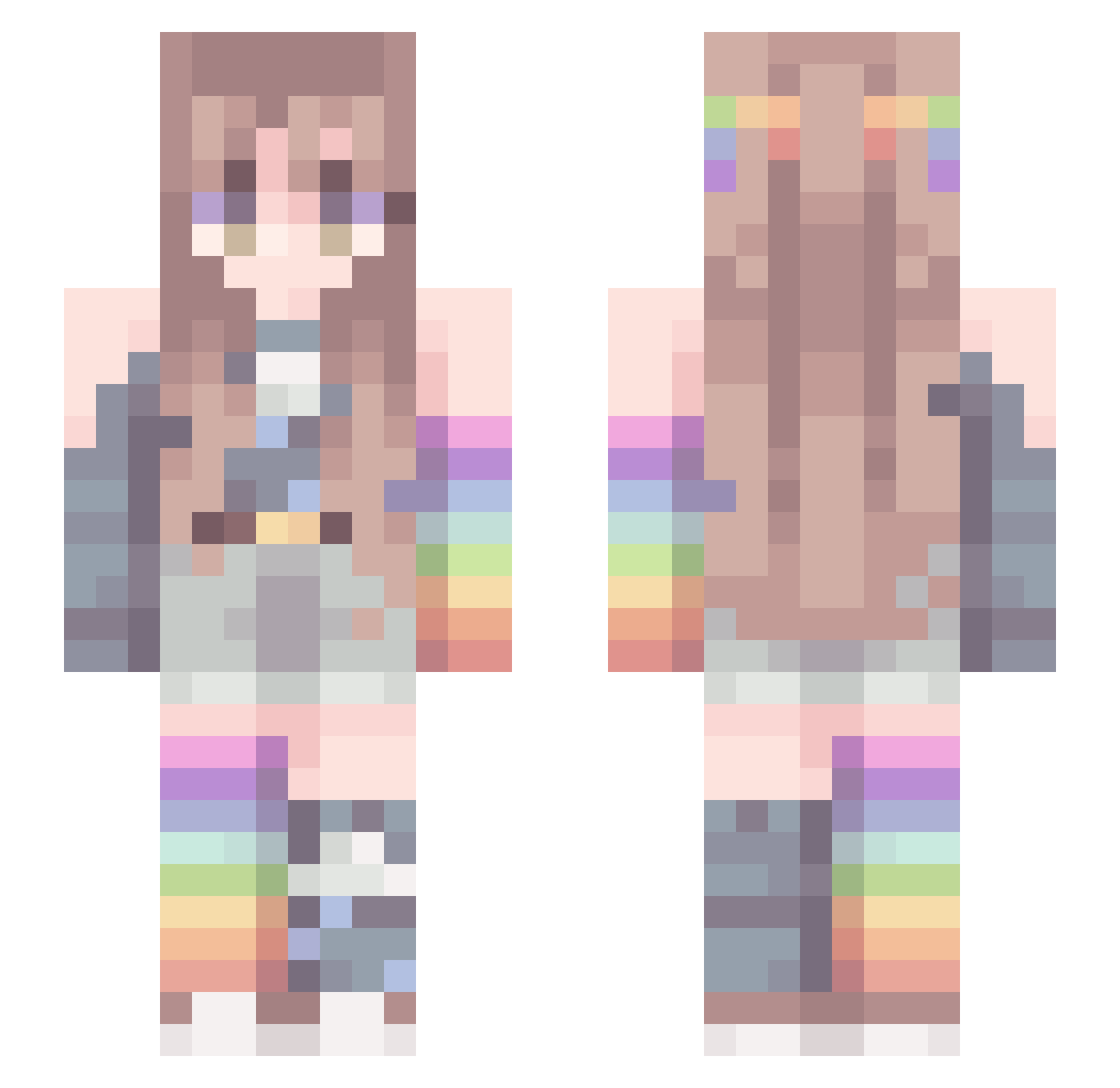 Sakura_1994 Minecraft skin, front and back view