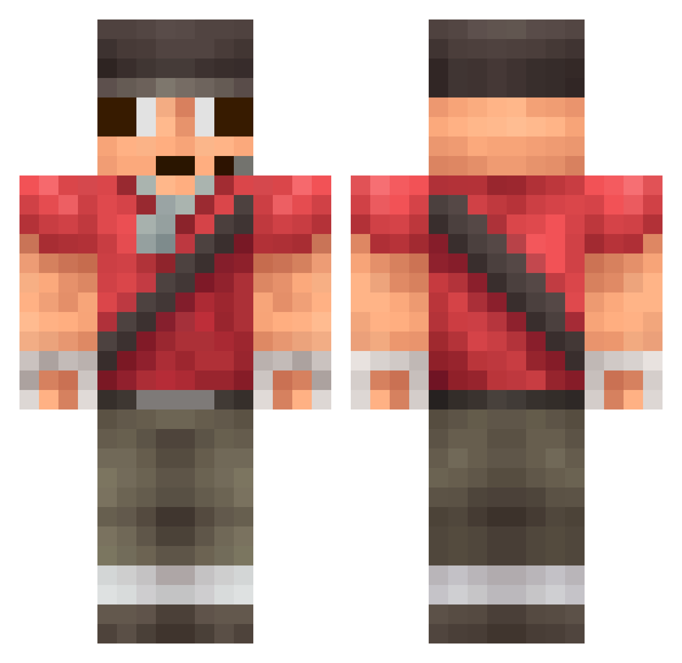 nobli Minecraft skin, front and back view