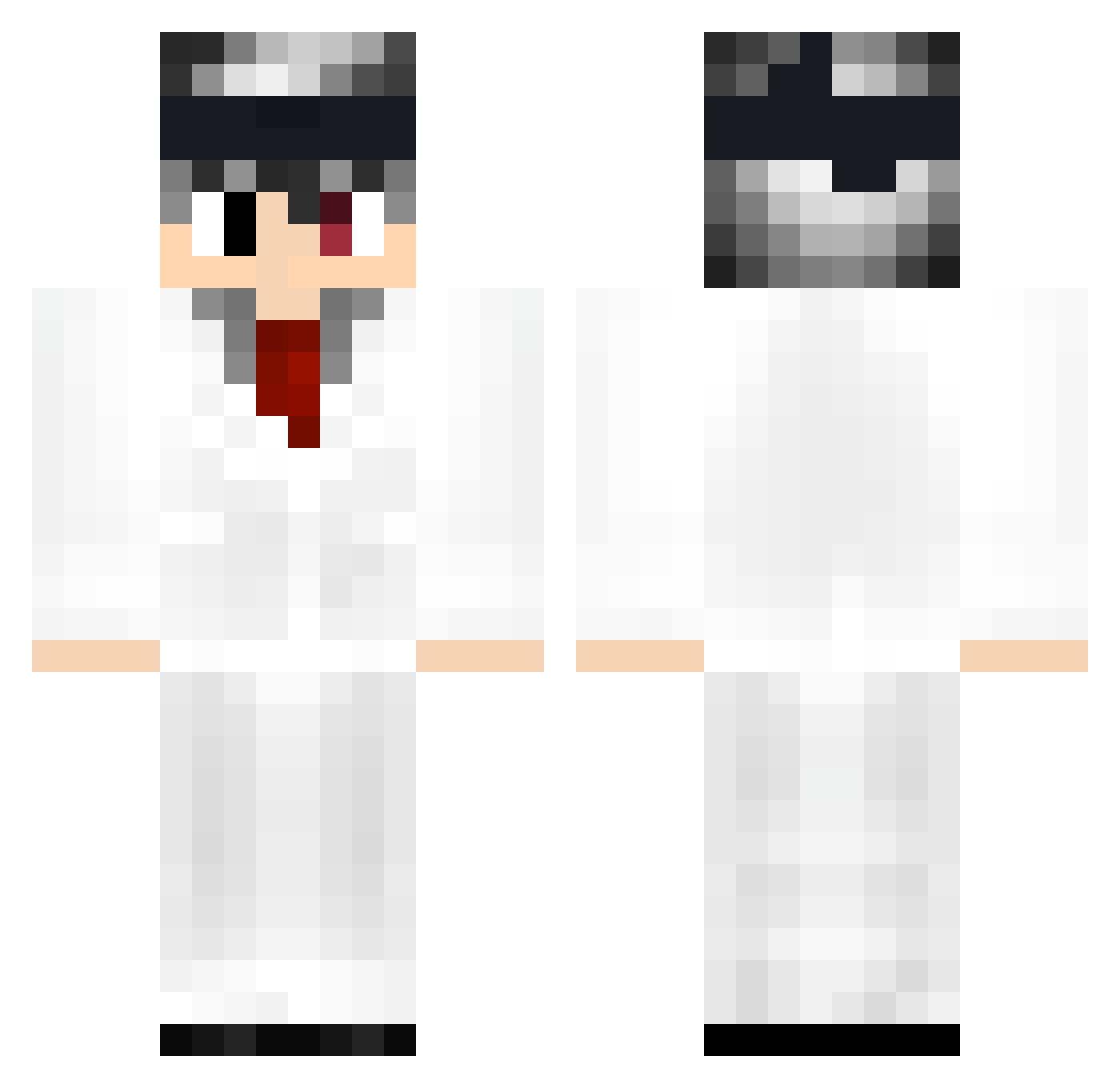PuffyVivaJacks Minecraft skin, front and back view