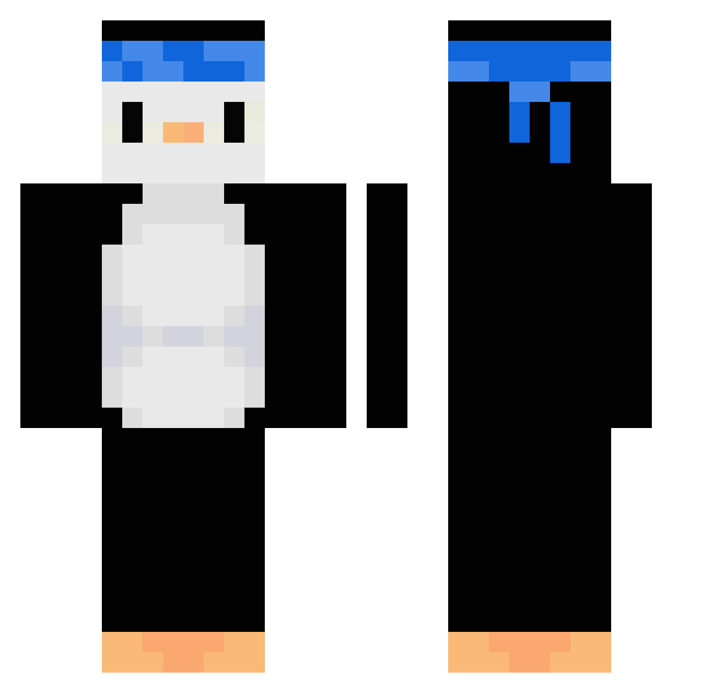Ri_Haru_Shio Minecraft skin, front and back view