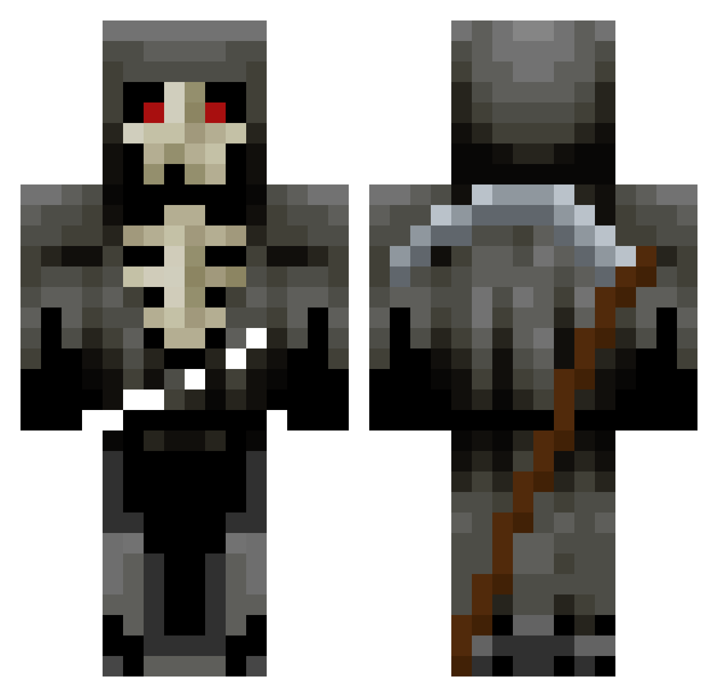 Sakush_ Minecraft skin, front and back view