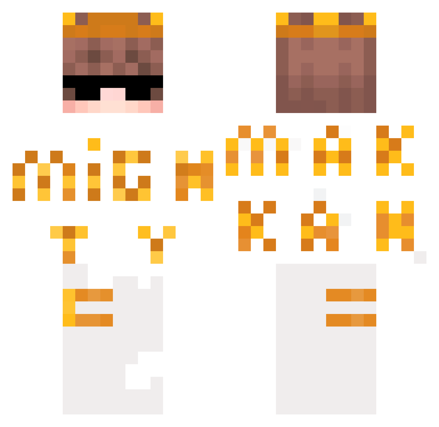 vD7my_ Minecraft skin, front and back view