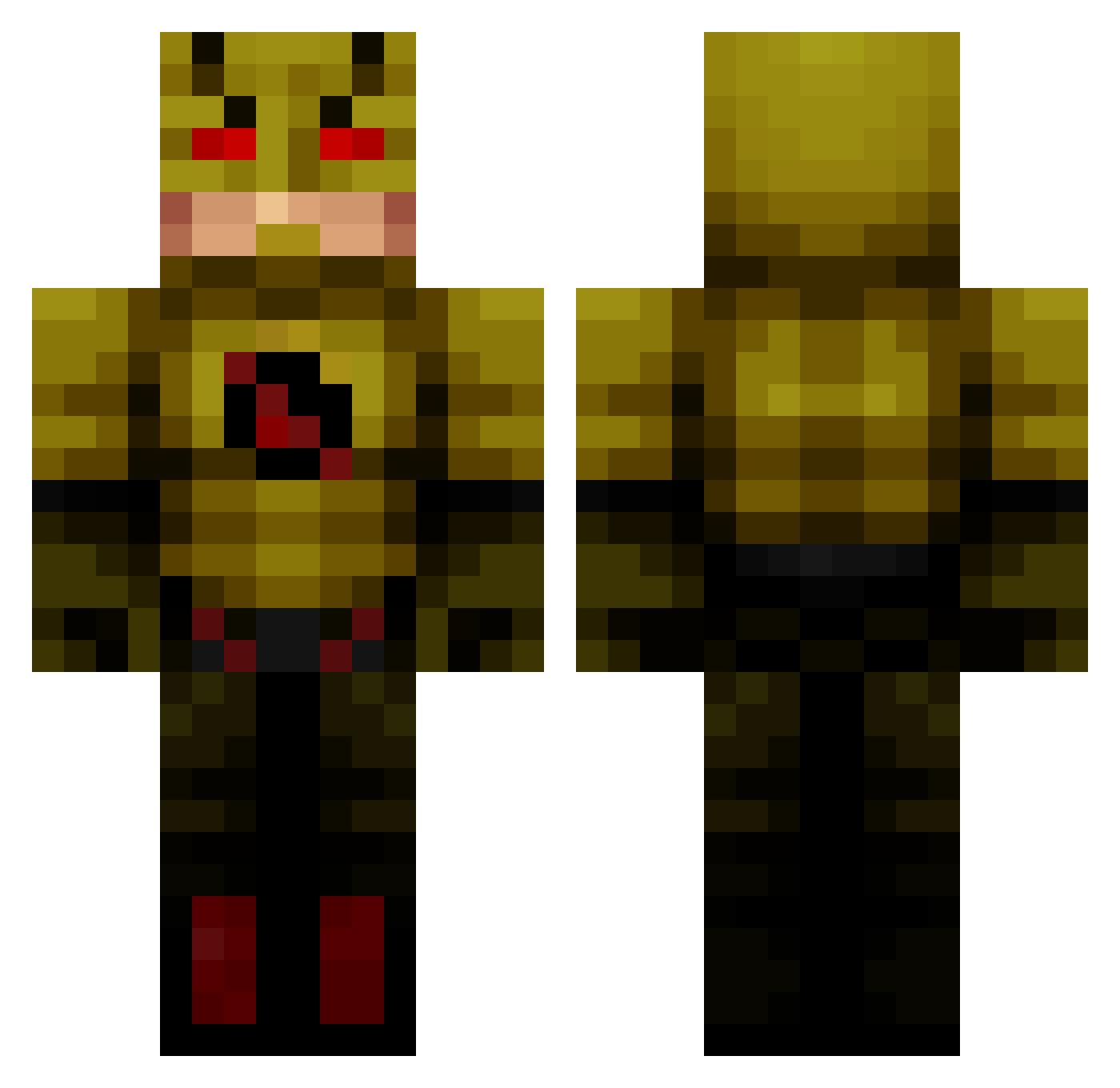 Hulyan0711 Minecraft skin, front and back view