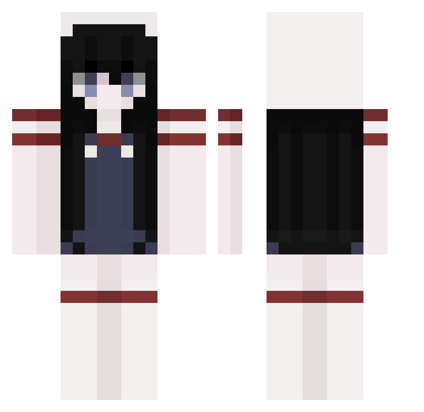 zOEndBeast Minecraft skin, front and back view