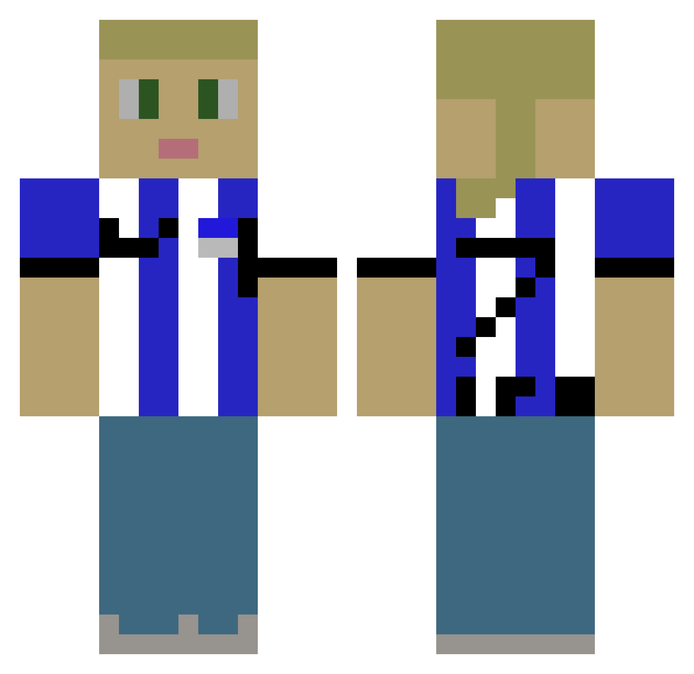 RonaldoGOAT79 Minecraft skin, front and back view