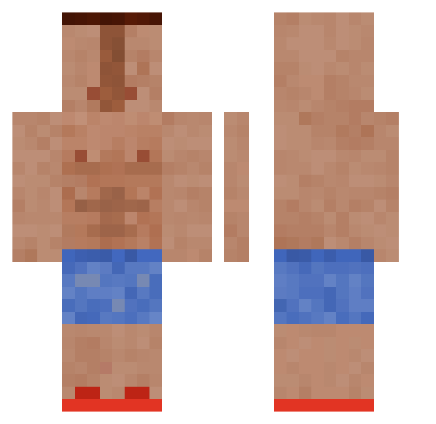 xd_spieler2 Minecraft skin, front and back view