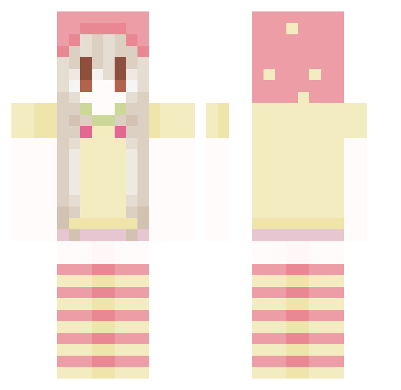 PotWielder Minecraft skin, front and back view