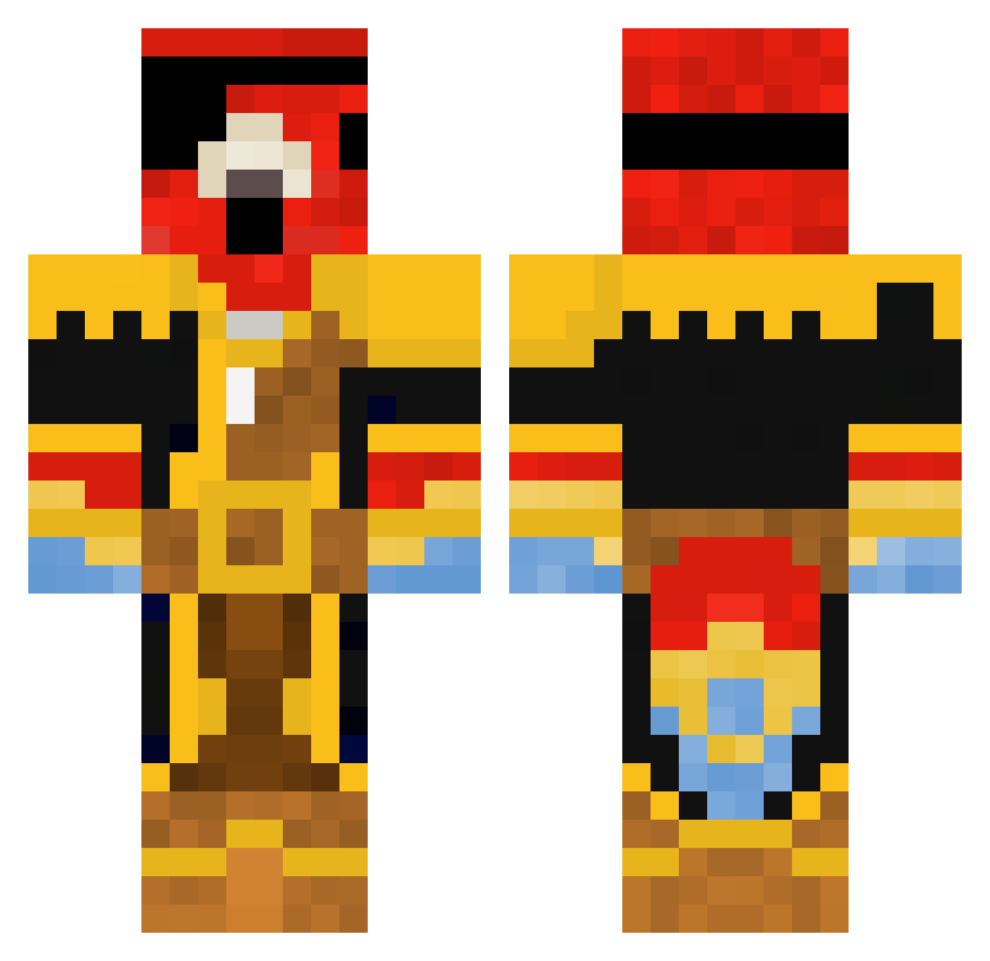 setafika Minecraft skin, front and back view