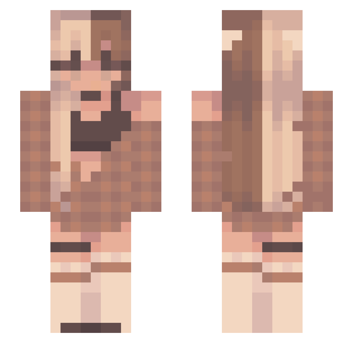 TheSyrupyWaffle Minecraft skin, front and back view