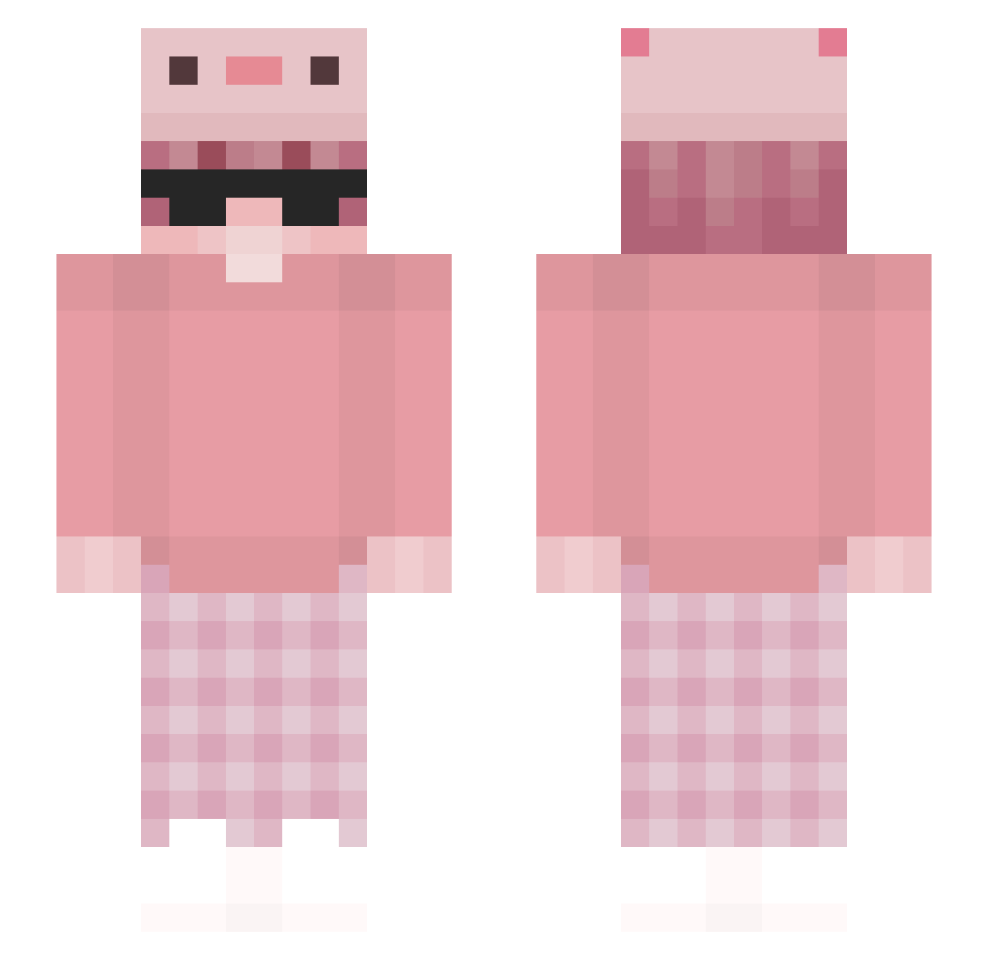 EBKXU Minecraft skin, front and back view