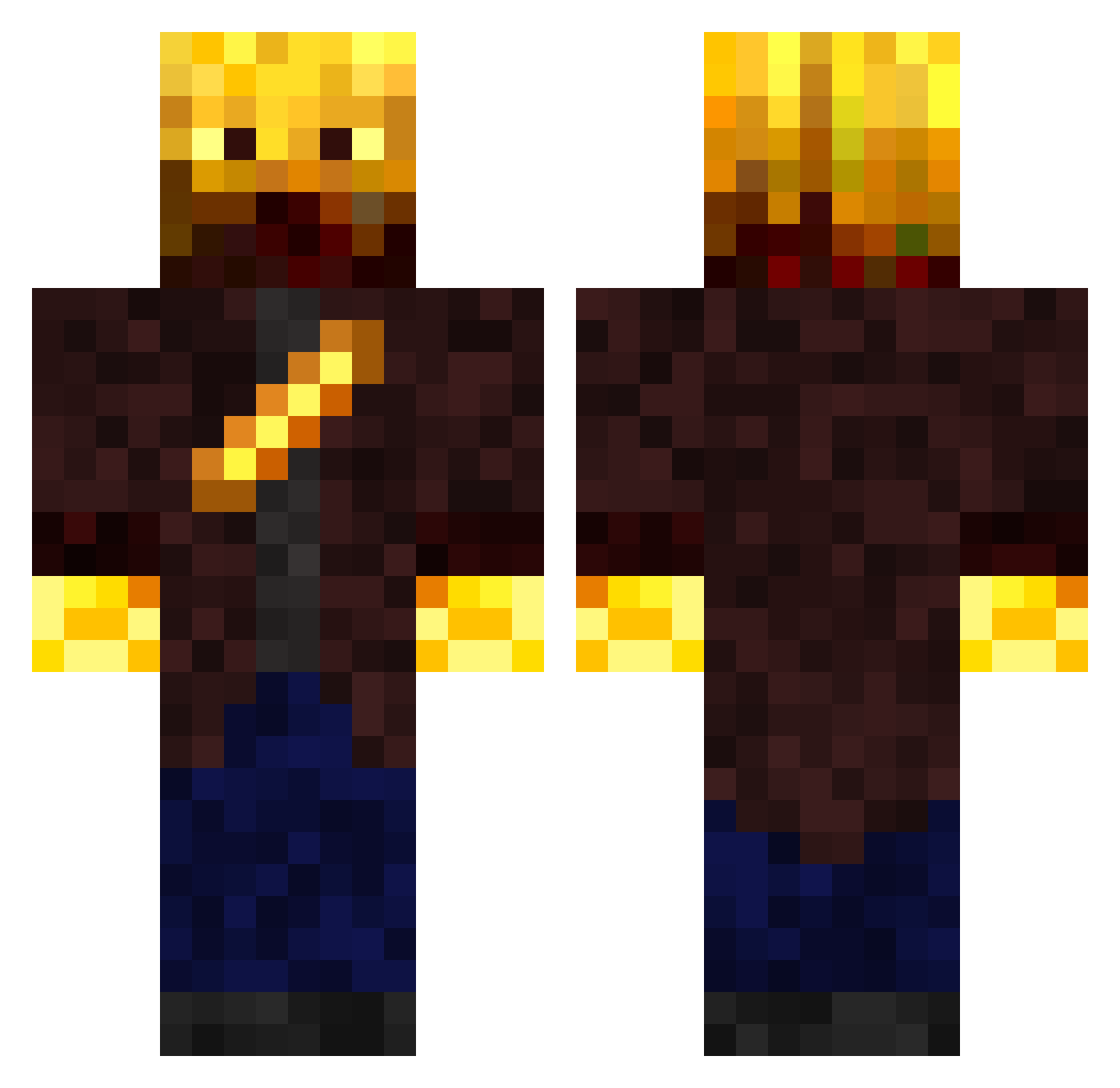 Jacksepticboss5 Minecraft skin, front and back view