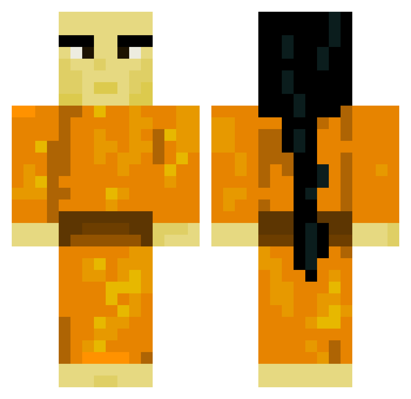 TRD430 Minecraft skin, front and back view