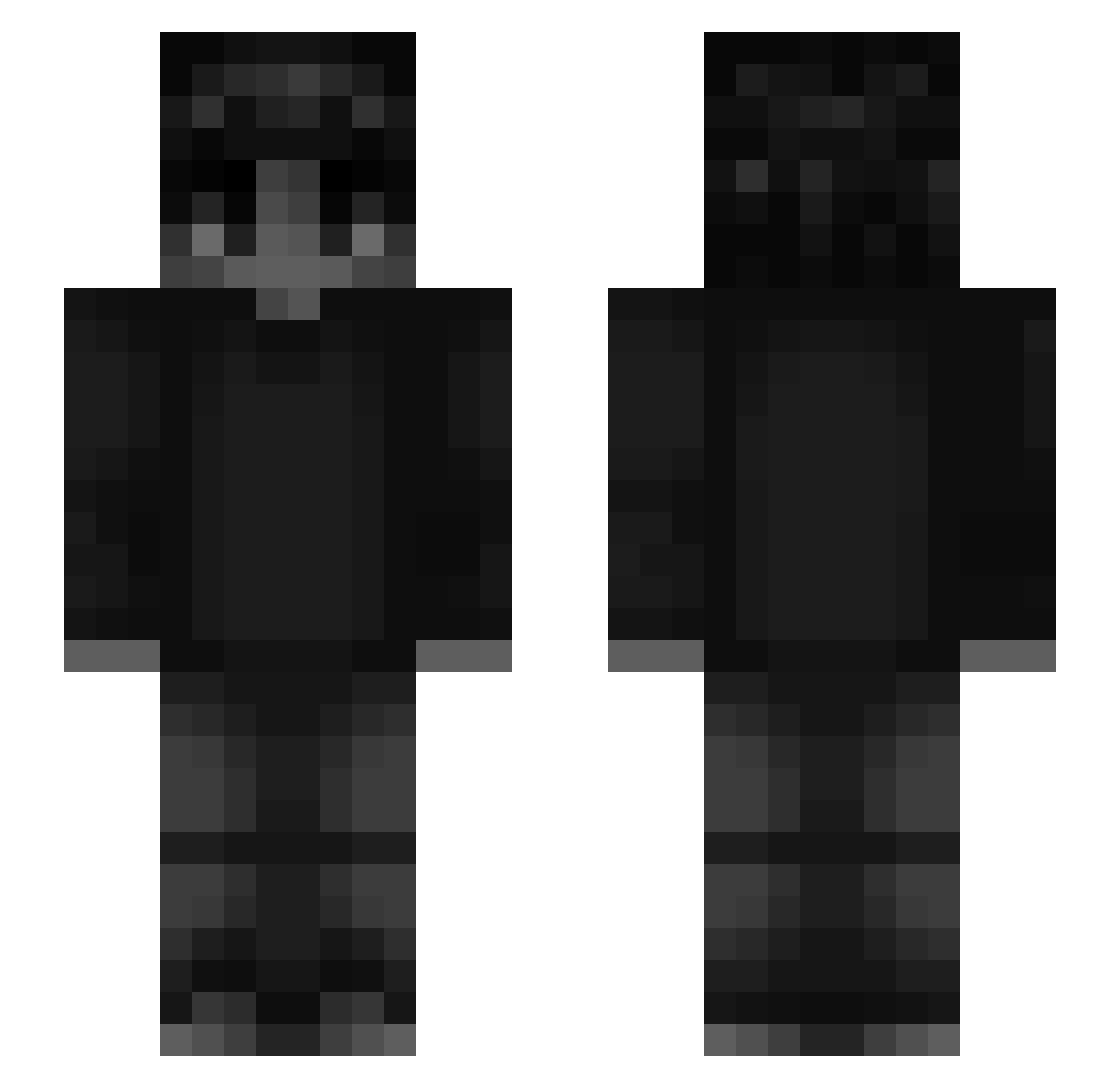 Zemnieks Minecraft skin, front and back view