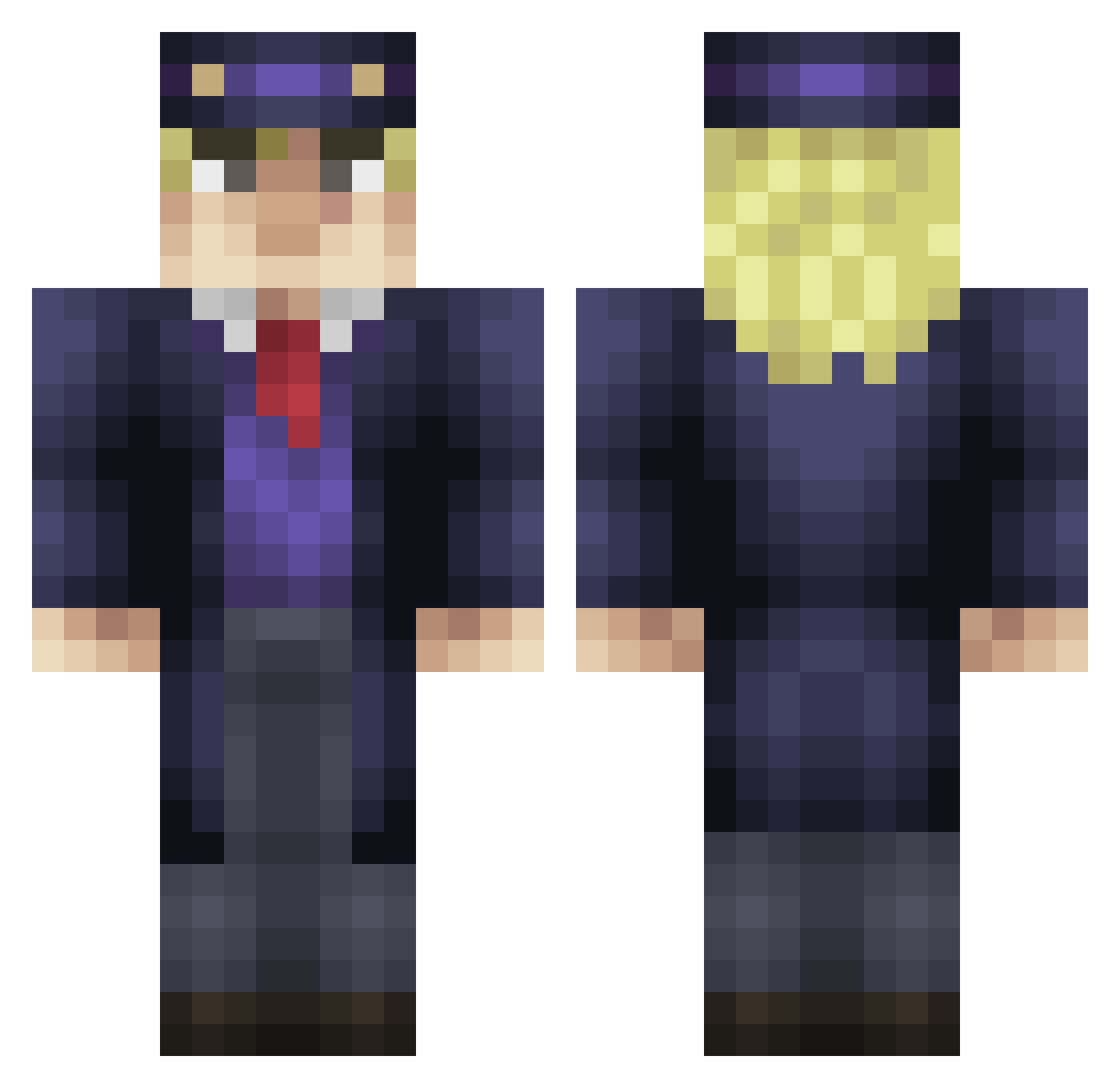 Creator_Creeper Minecraft skin, front and back view