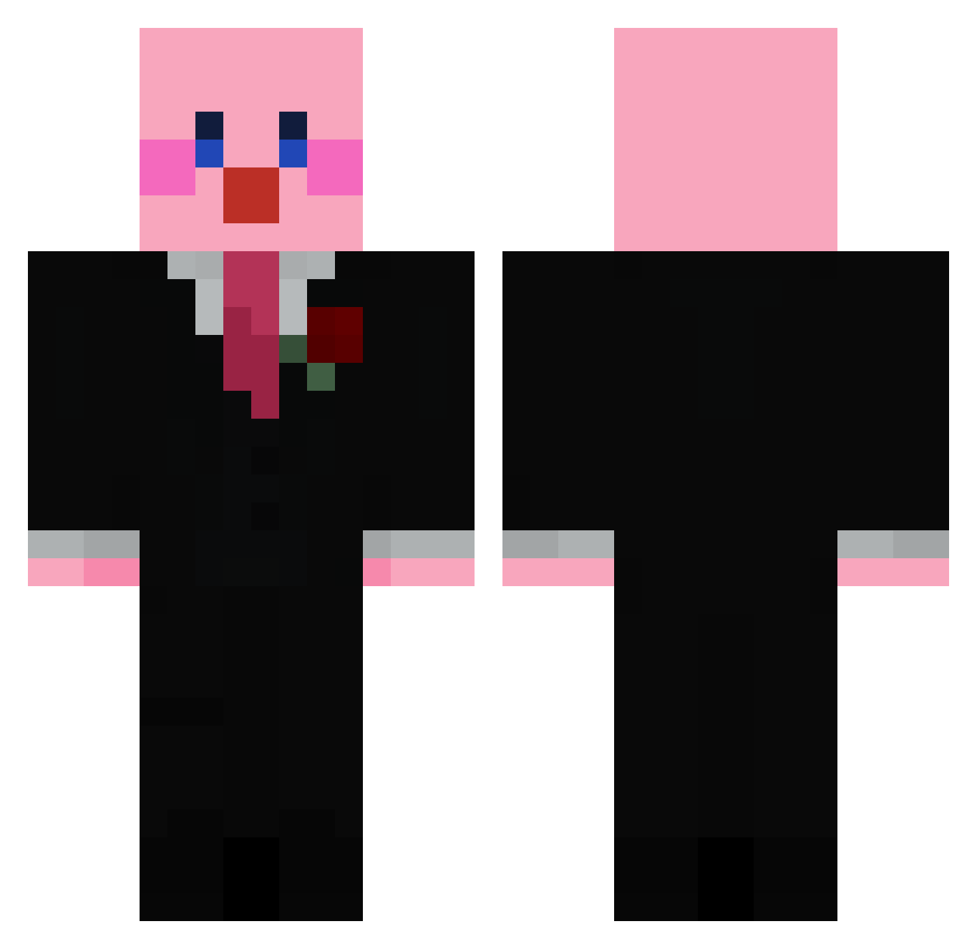 helloTravis Minecraft skin, front and back view